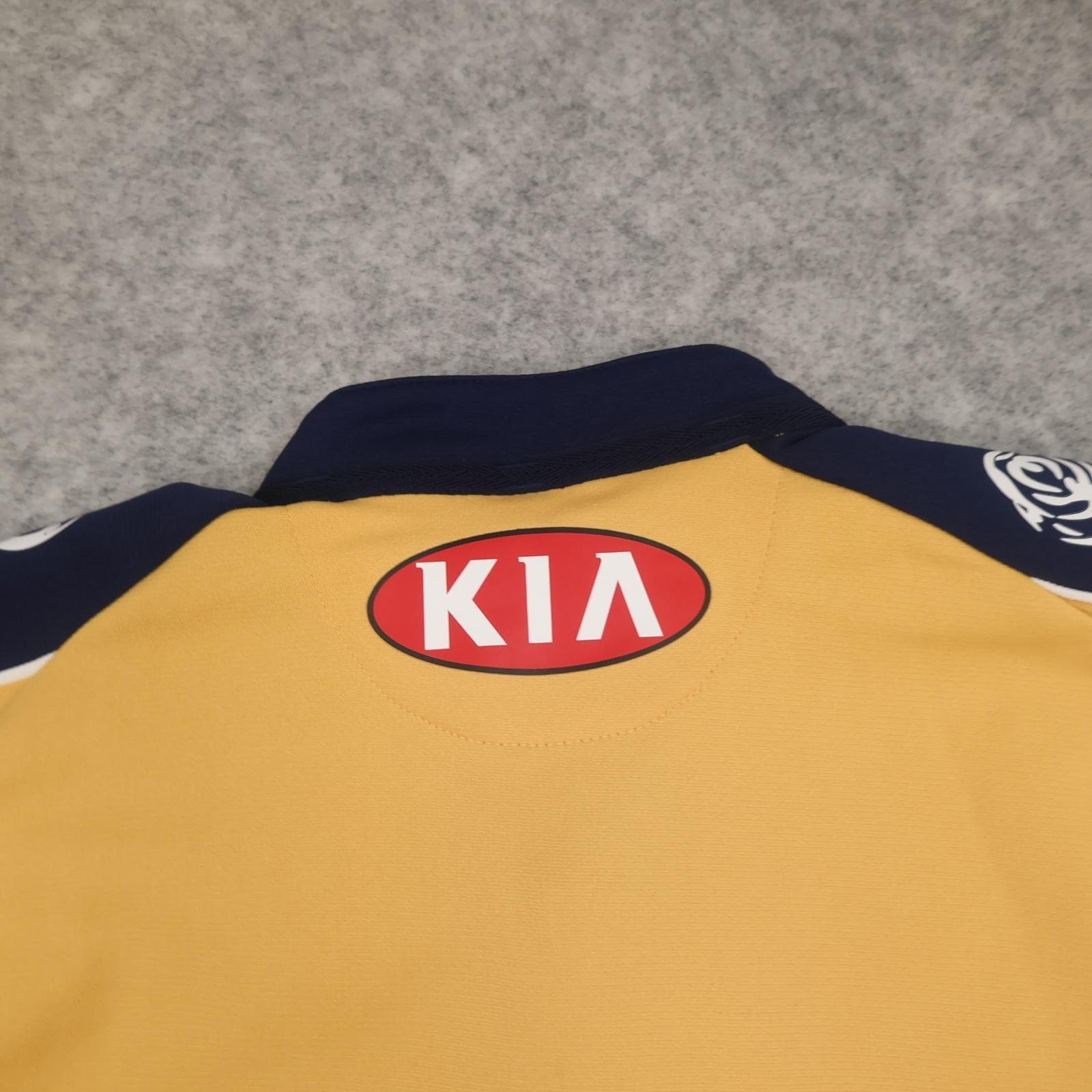 Vintage Leeds Rhinos Shirt Mens Large Gold Rugby League Patrick Tetley's KIA photo 14