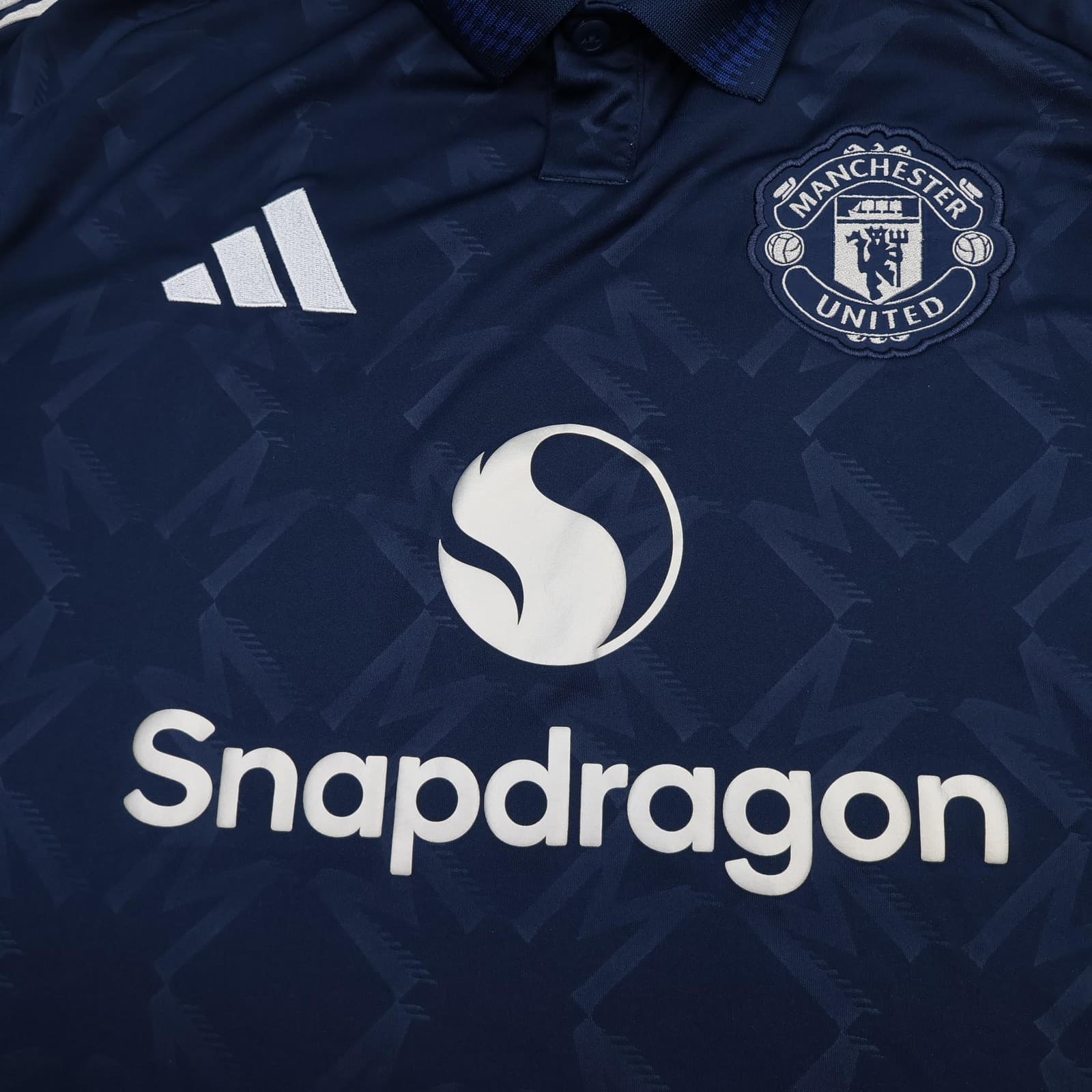 Manchester United Away Shirt Mens Large Blue Adidas Soccer Jersey 2024 2025 photo 4