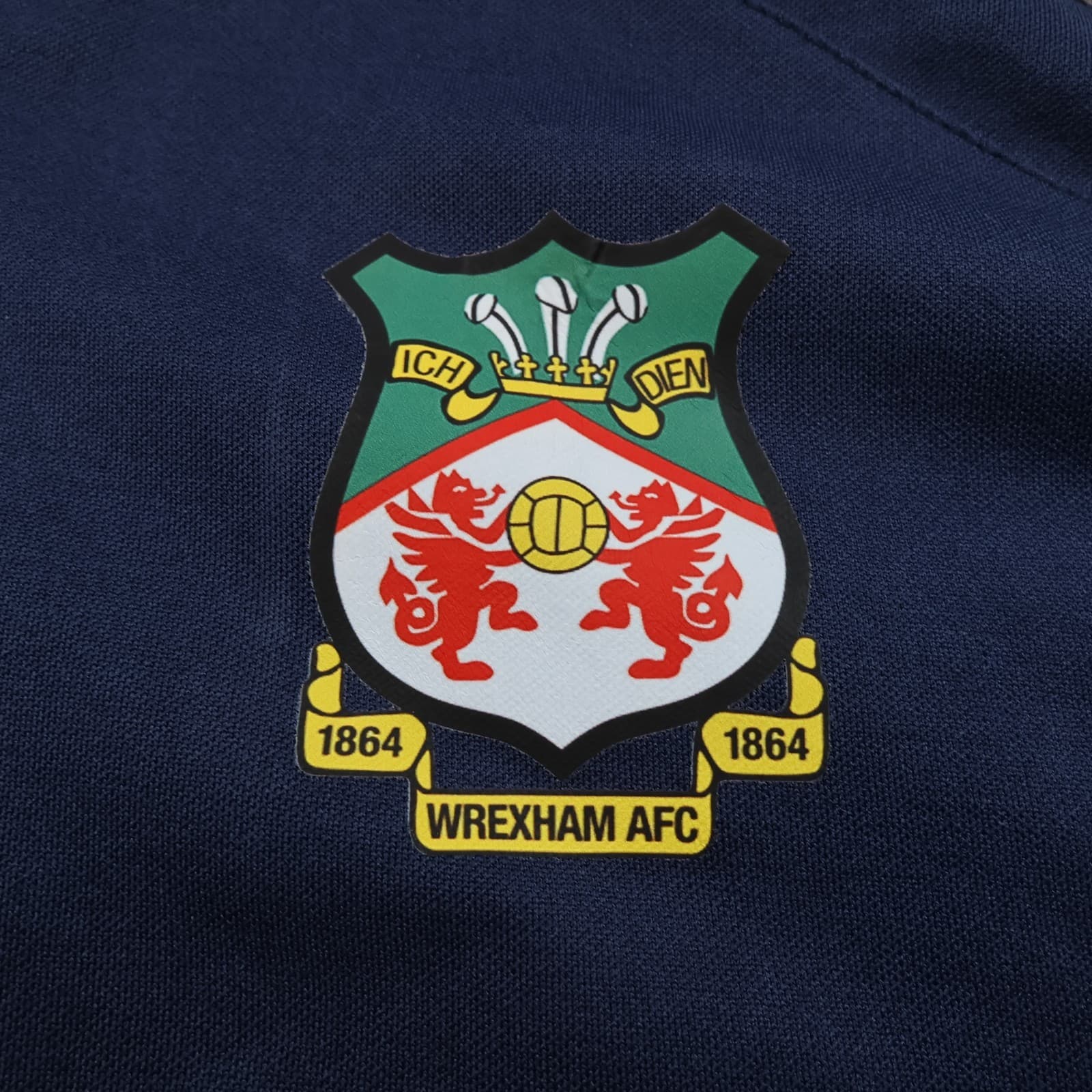 Wrexham Football Jumper Large Navy Pullover Sweatshirt Vandanel Soccer Jersey photo 5