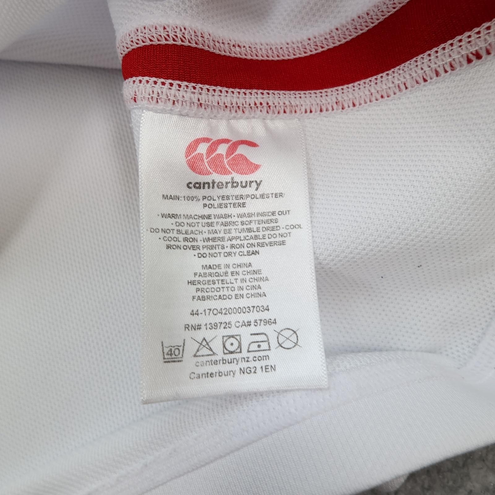 England Rugby Shirt Mens Medium White Rugby Union Canterbury O2 Vapodri Jersey photo 12
