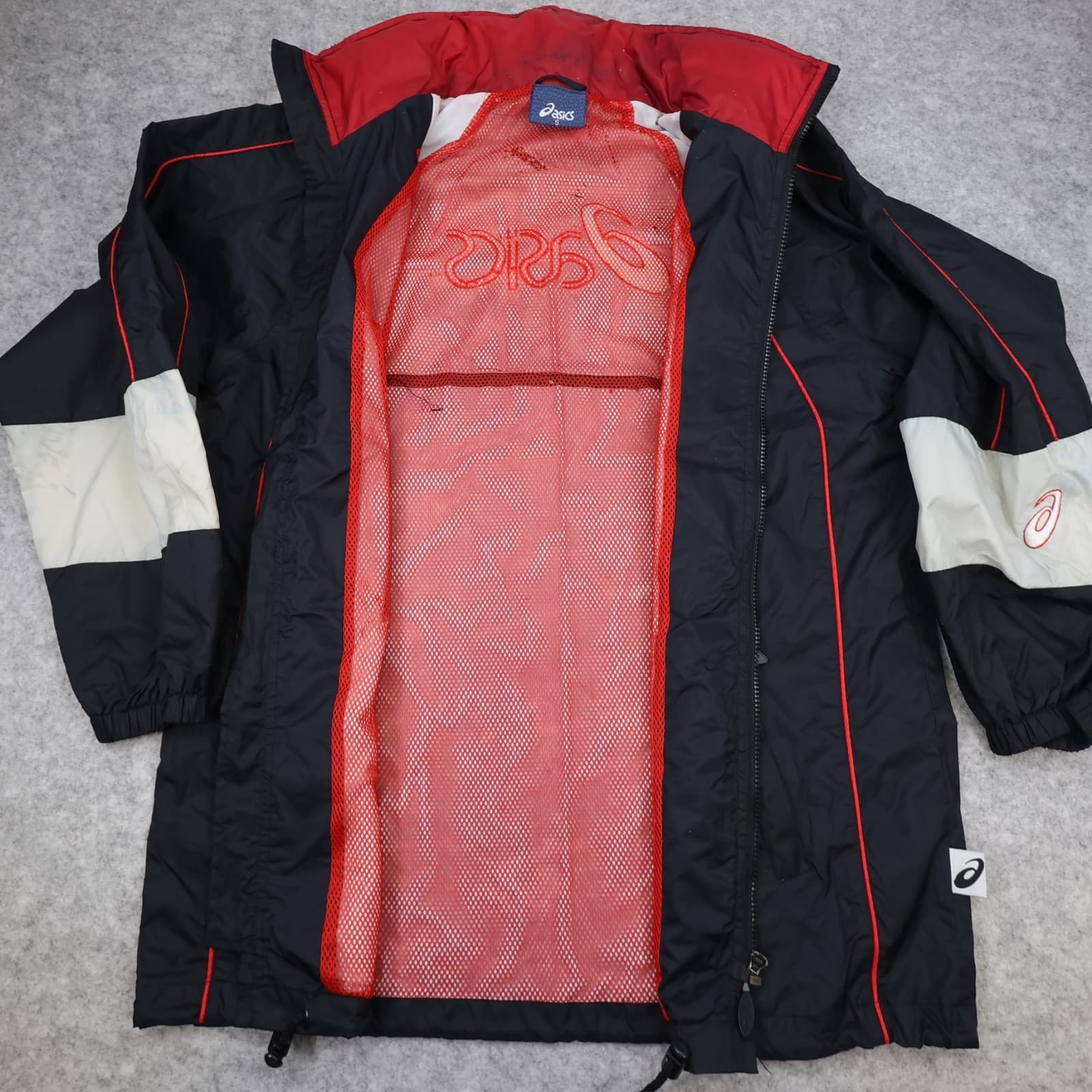 Vintage Sunderland Jacket Small Rain Coat 1997 1998 Asics Soccer Hooded 46" photo 3