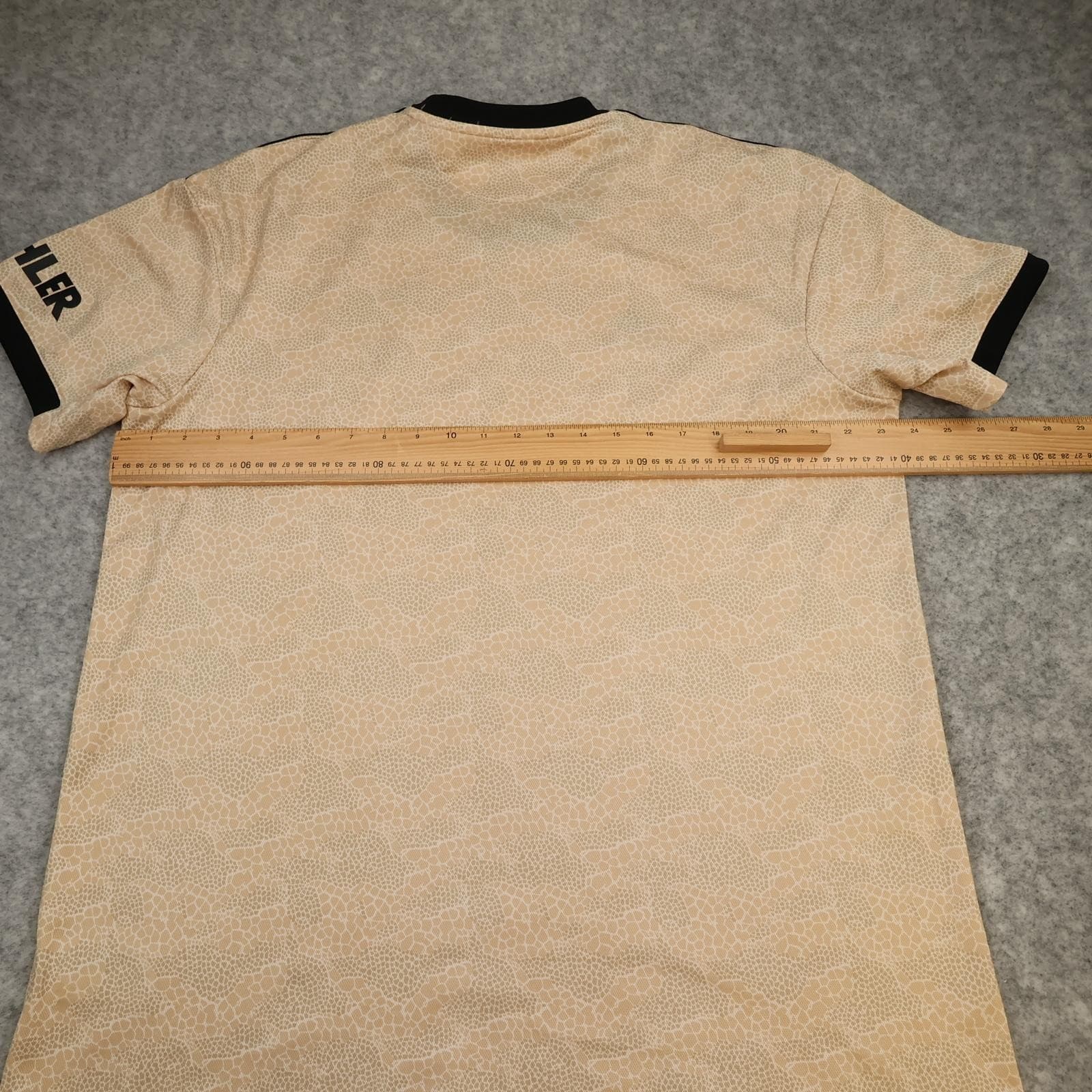Manchester United Away Shirt Mens XL Beige 2019 2020 Soccer Adidas Jersey photo 9