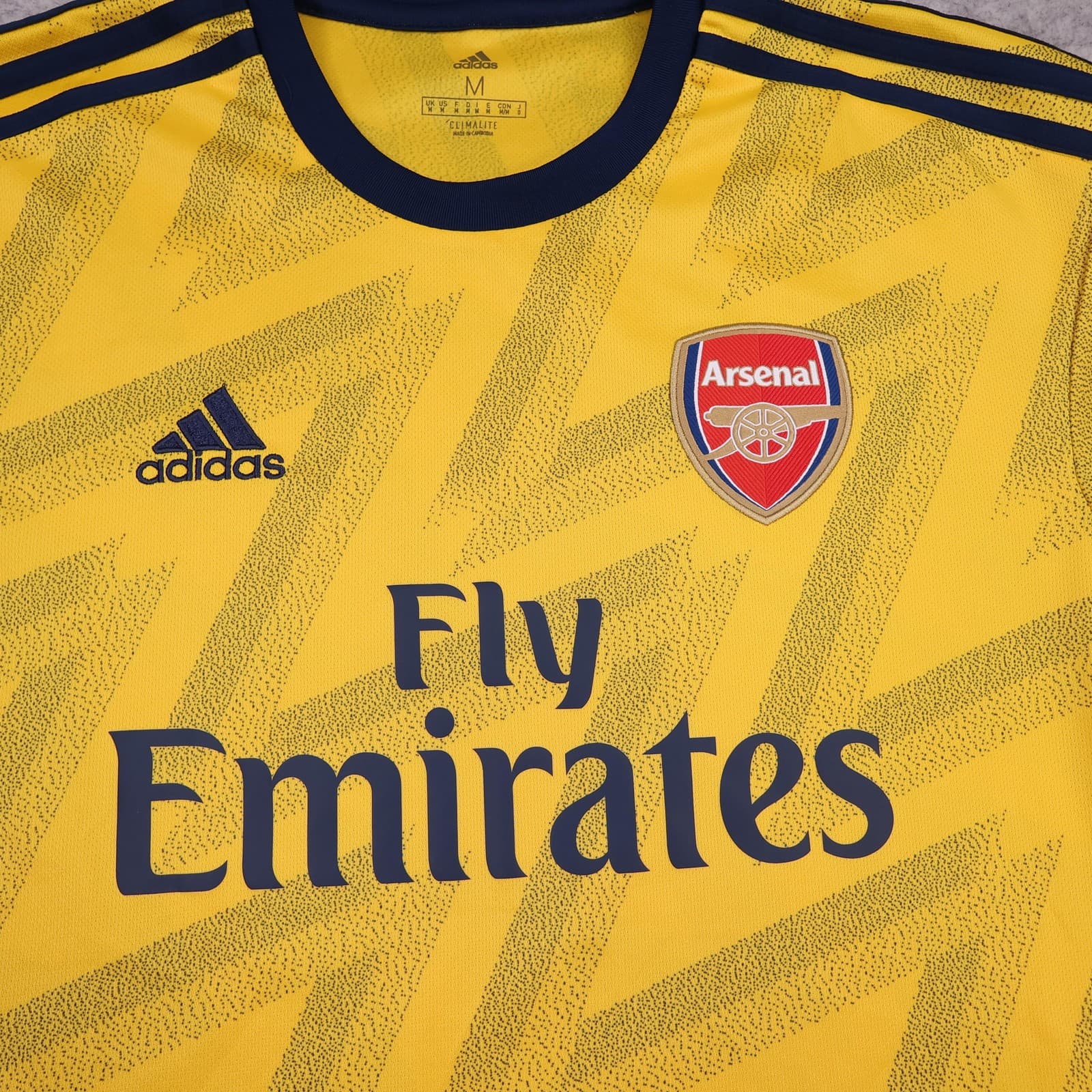 Arsenal Away Shirt Mens Medium Away Yellow 2019 2020 Football Adidas Emirates photo 3