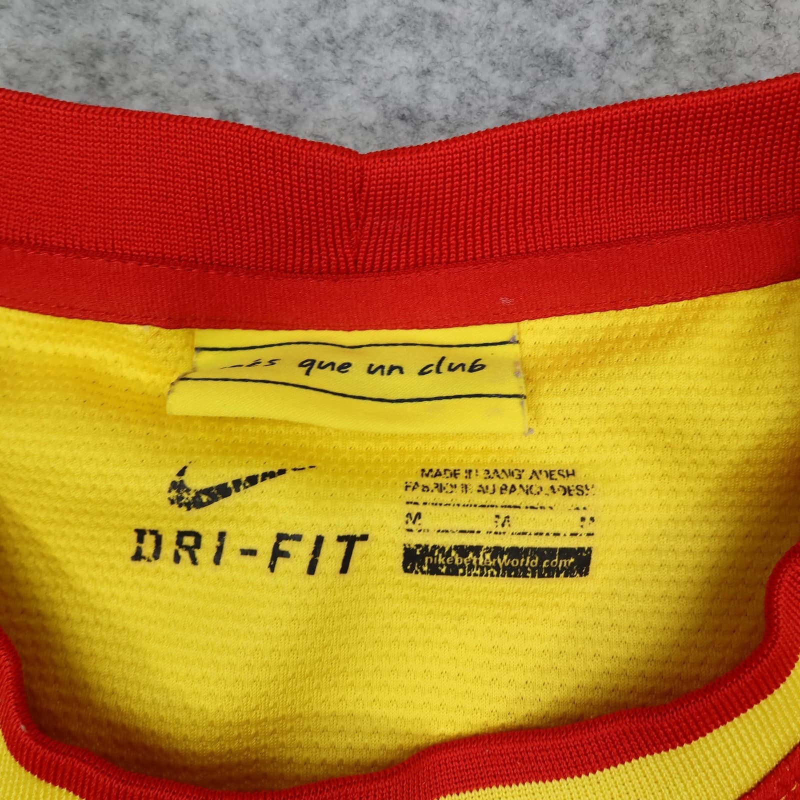 Barcelona Shirt Mens Medium Away 2013 2014 Football Nike Qatar Airways Jersey photo 6