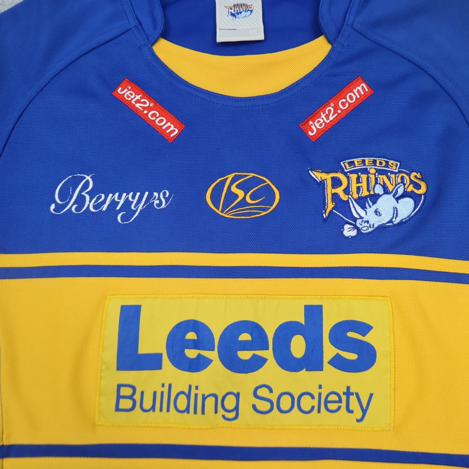 Leeds Rhinos Rugby Shirt Extra Large Blue Home Jersey 2010 2011 Jersey photo 3