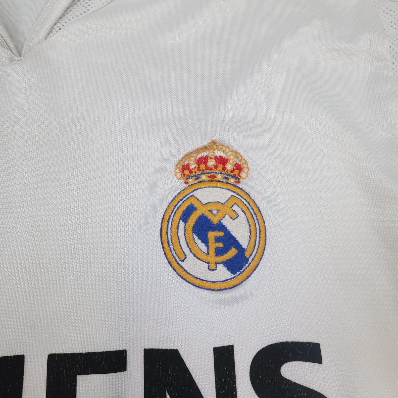 Vintage Real Madrid Shirt Mens Medium White Home 2004 2005 Adidas Siemens Mobile photo 4