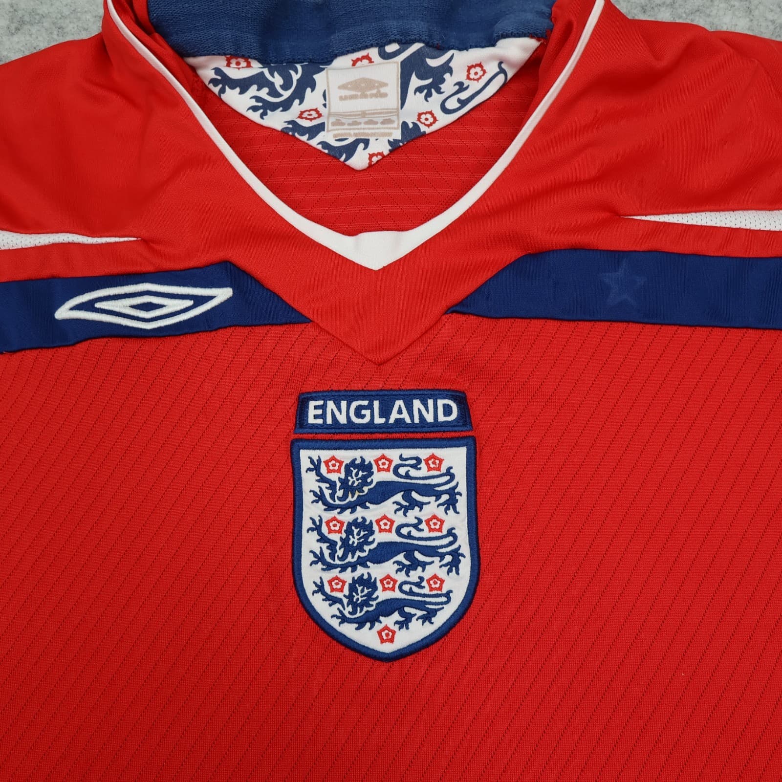 Vintage England Football Shirt Extra Large Red Away Kit 2008 2010 Jersey XL photo 3