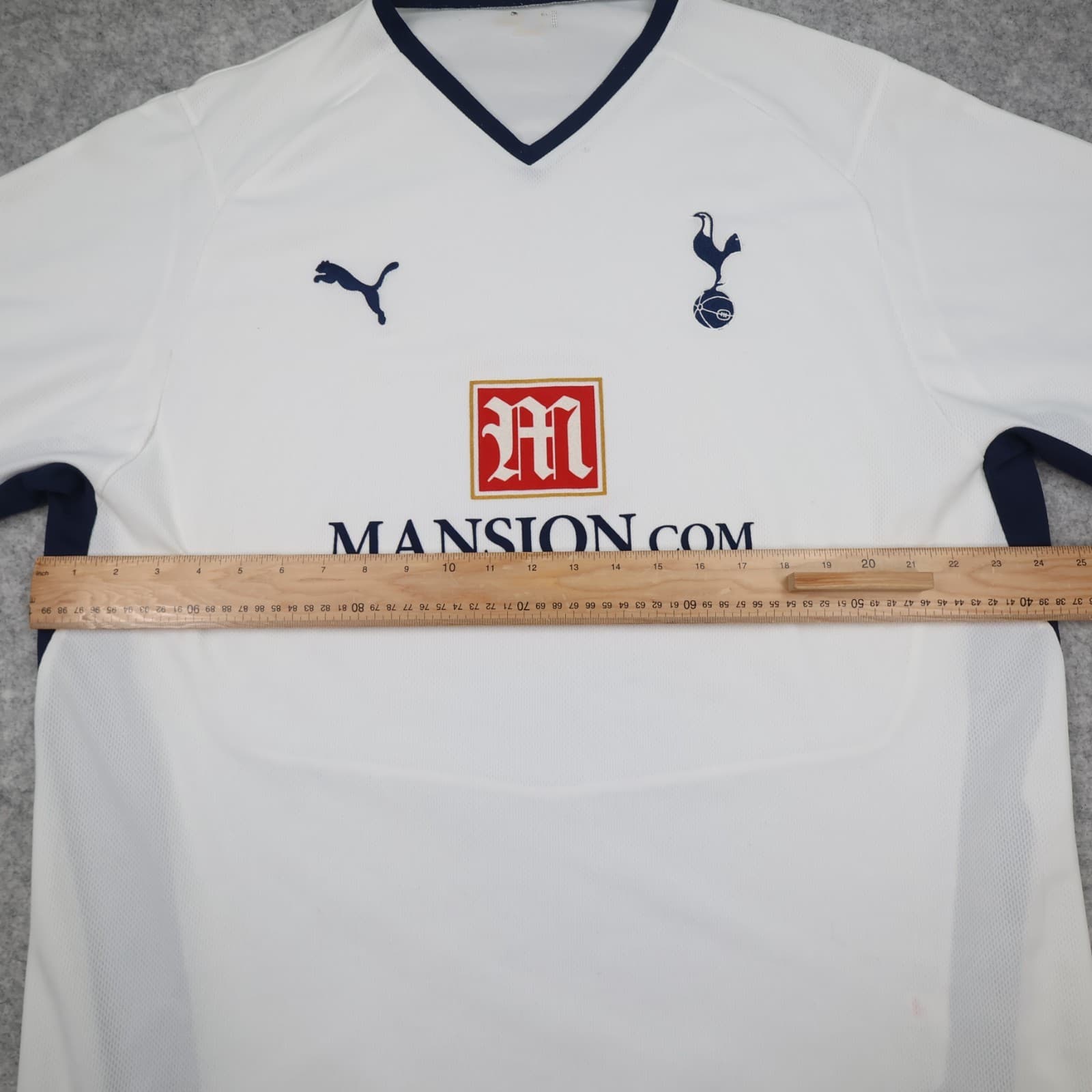 Tottenham Hotspur Shirt 2XL Puma White Home Kit 2008 2009 Soccer Jersey photo 10