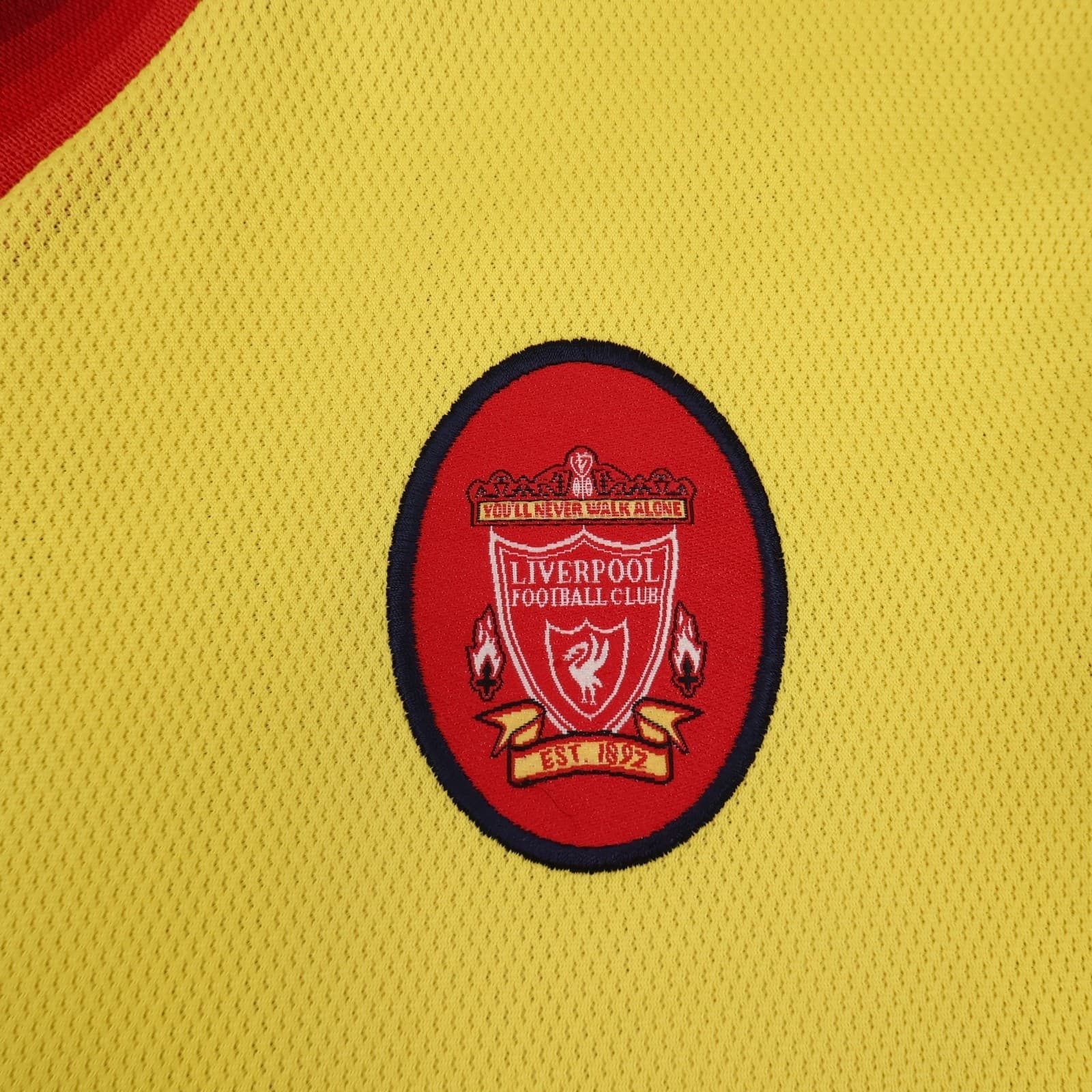 Vintage Liverpool Shirt Large Yellow Away Kit 1997 1999 Reebok Soccer Jersey photo 5
