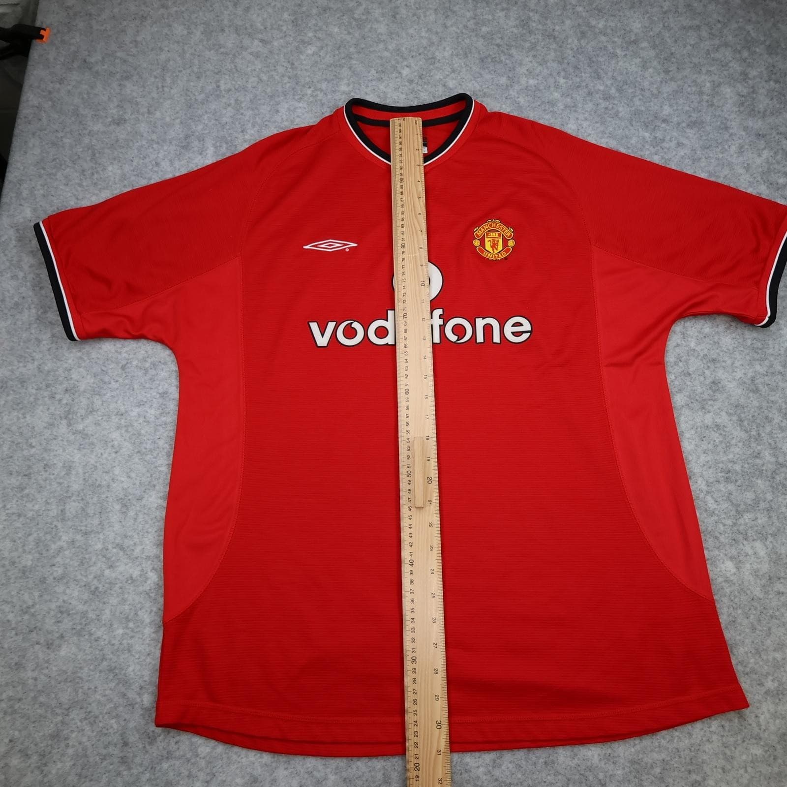 Vintage Manchester United Shirt Mens XL Red Home 2001 2002 Umbro Beckham 7 photo 8