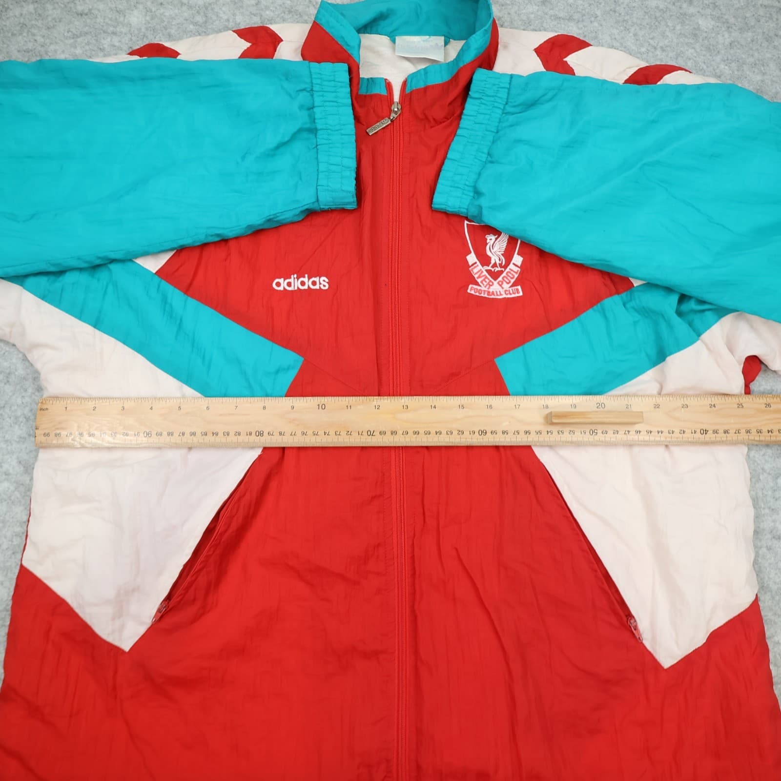 Vintage Liverpool Tracksuit Jacket Extra Large Red 1992 1993 Adidas Centenary photo 7