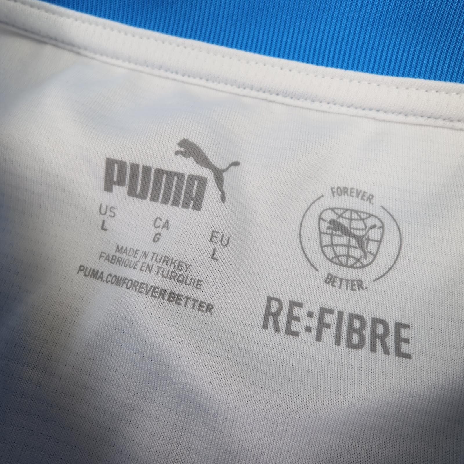 US Sassuolo Shirt Mens Large White 2024 2025 Home Blue Puma DryCELL Jersey photo 5