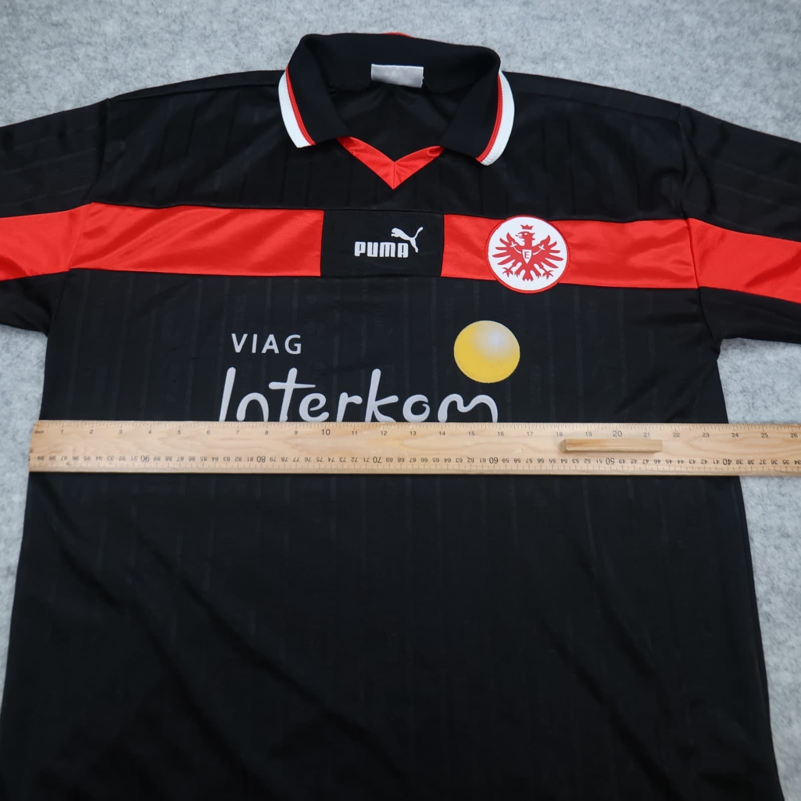 Eintracht Frankfurt Shirt 2XL Black Third Kit Puma Soccer Jersey 1999 2000 Y2K photo 11