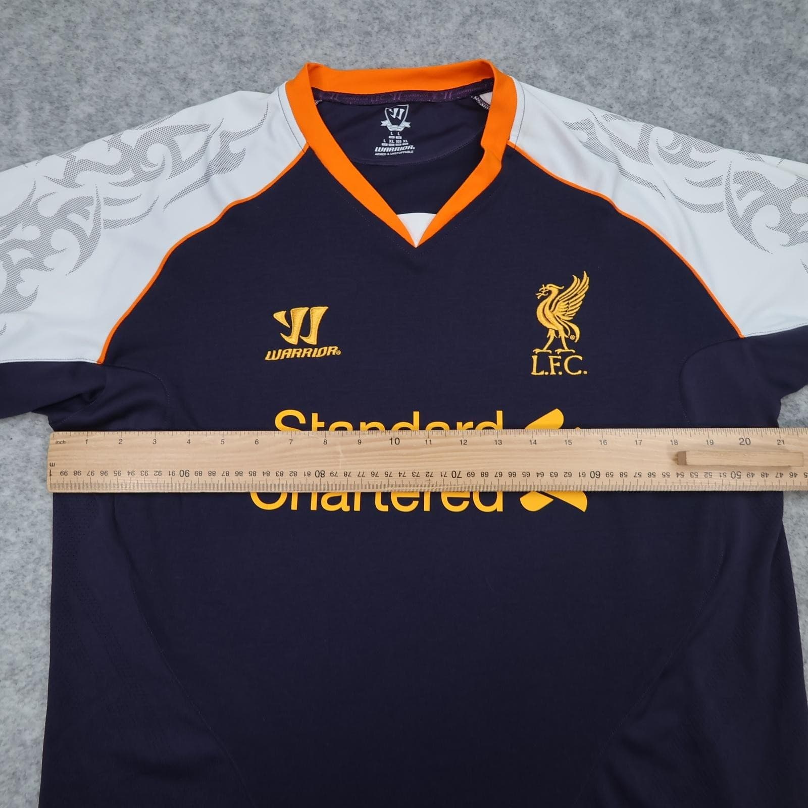 Liverpool Shirt Mens Large Purple 3rd Kit Football Warrior 2012 2013 Jersey photo 12