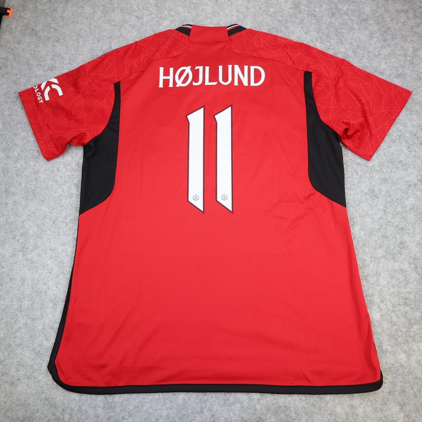 Manchester United Shirt Mens XL Red Home 2023 2024 Football Adidas Hojlund 11