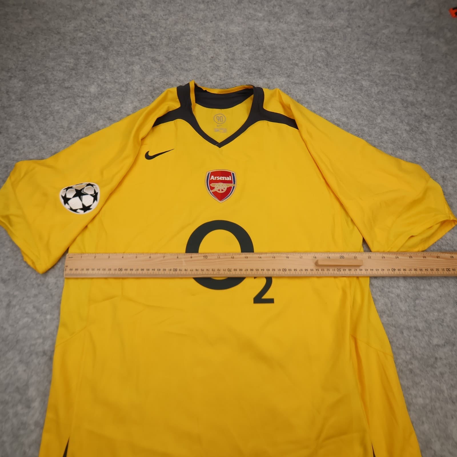Vintage Arsenal Extra Shirt Large Yellow Away Kit 2005 2006 Nike Thierry Henry photo 14