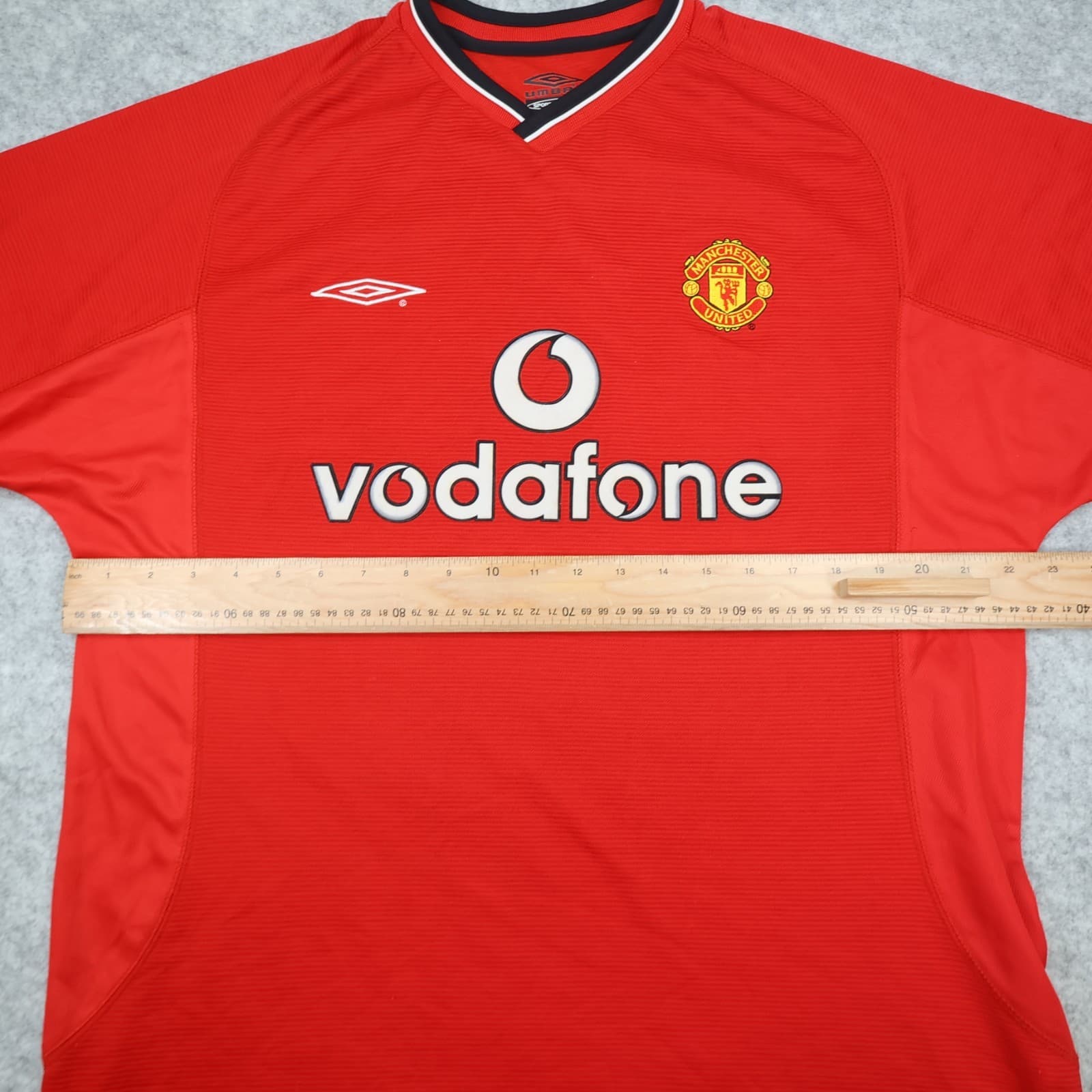 Vintage Manchester United Shirt Large Red Home 2000 2002 Umbro Jersey Football photo 10