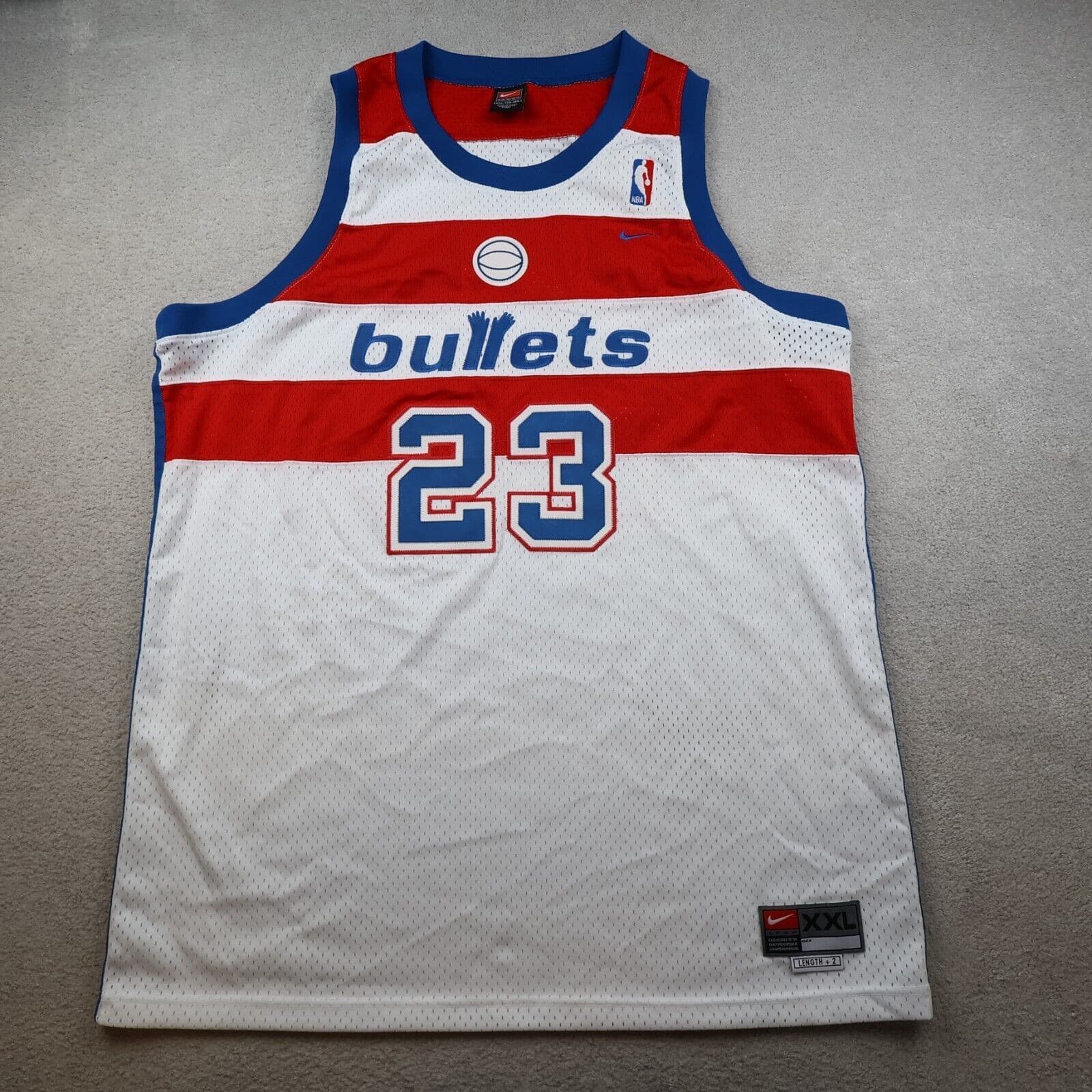 Vintage Washington Bullets Jersey 2XL Nike 90s Basketball NBA Michael Jordan 23 photo 2