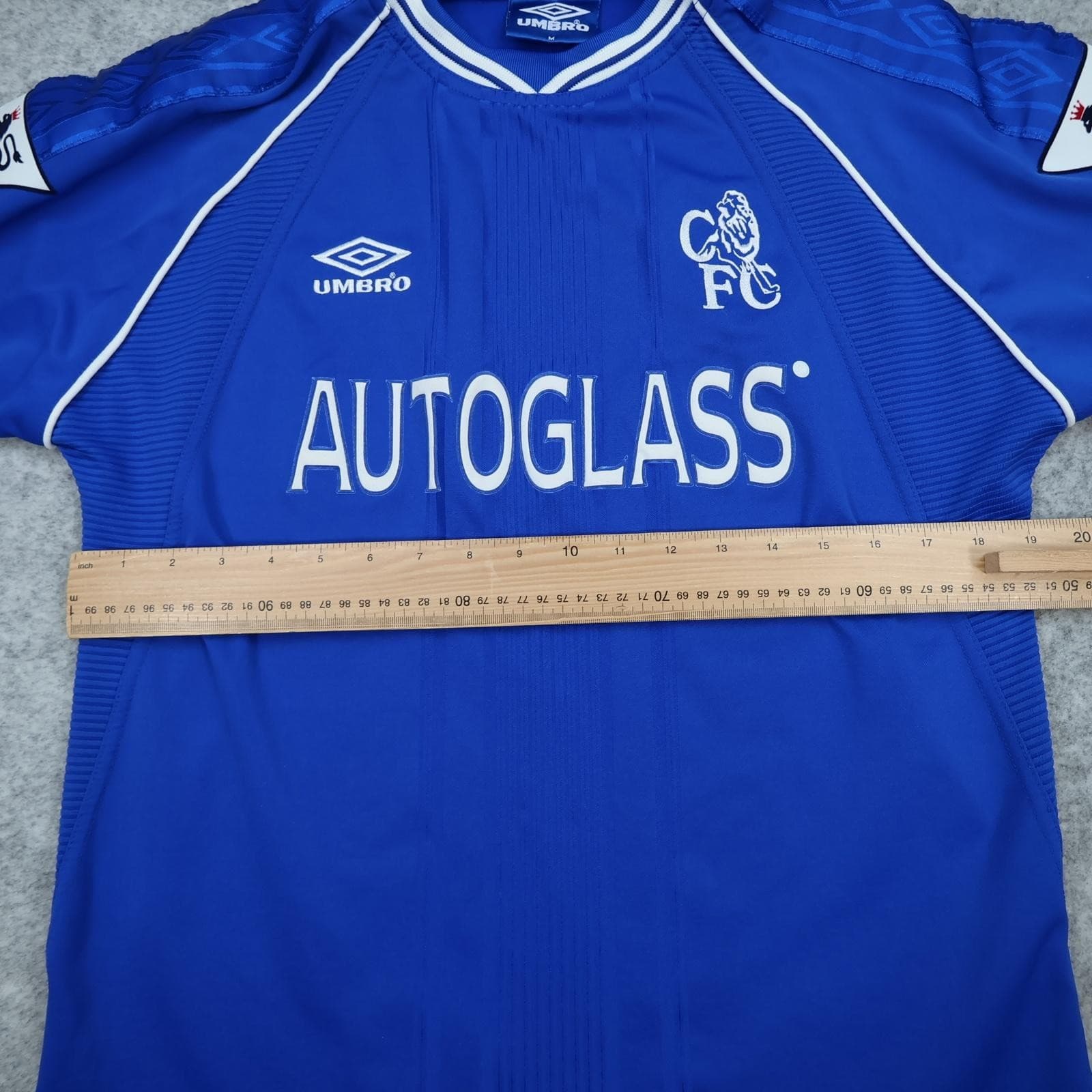 Vintage Chelsea Shirt Mens Medium Blue Home 1999 2001 Autoglass Desailly 6 photo 10