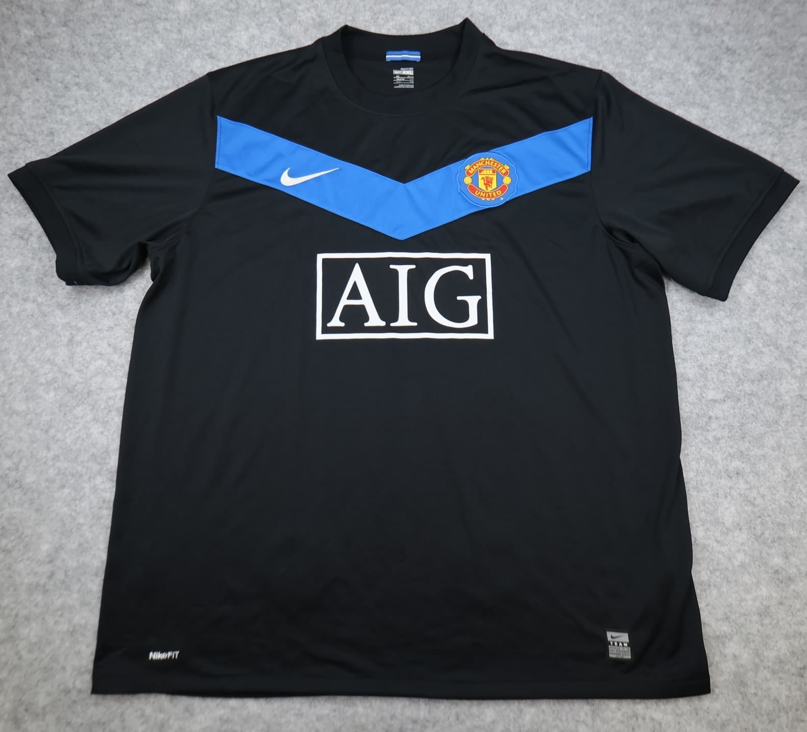 Manchester United Shirt 2XL Black Away Kit 2009 2010 Nike Jersey Paul Scholes photo 2