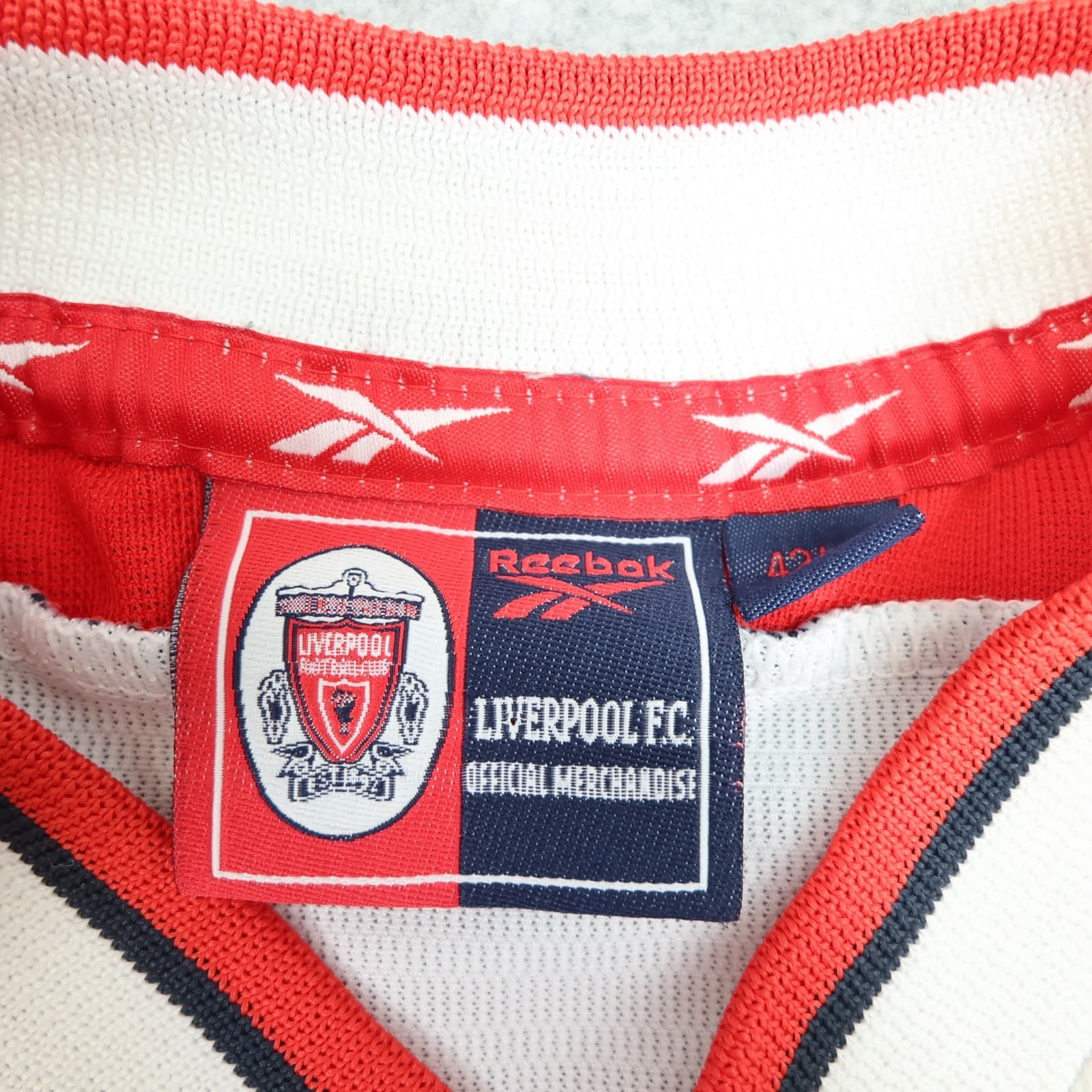 Vintage Liverpool Shirt Extra Large White Away Kit 1998 2000 Reebok Jersey photo 8