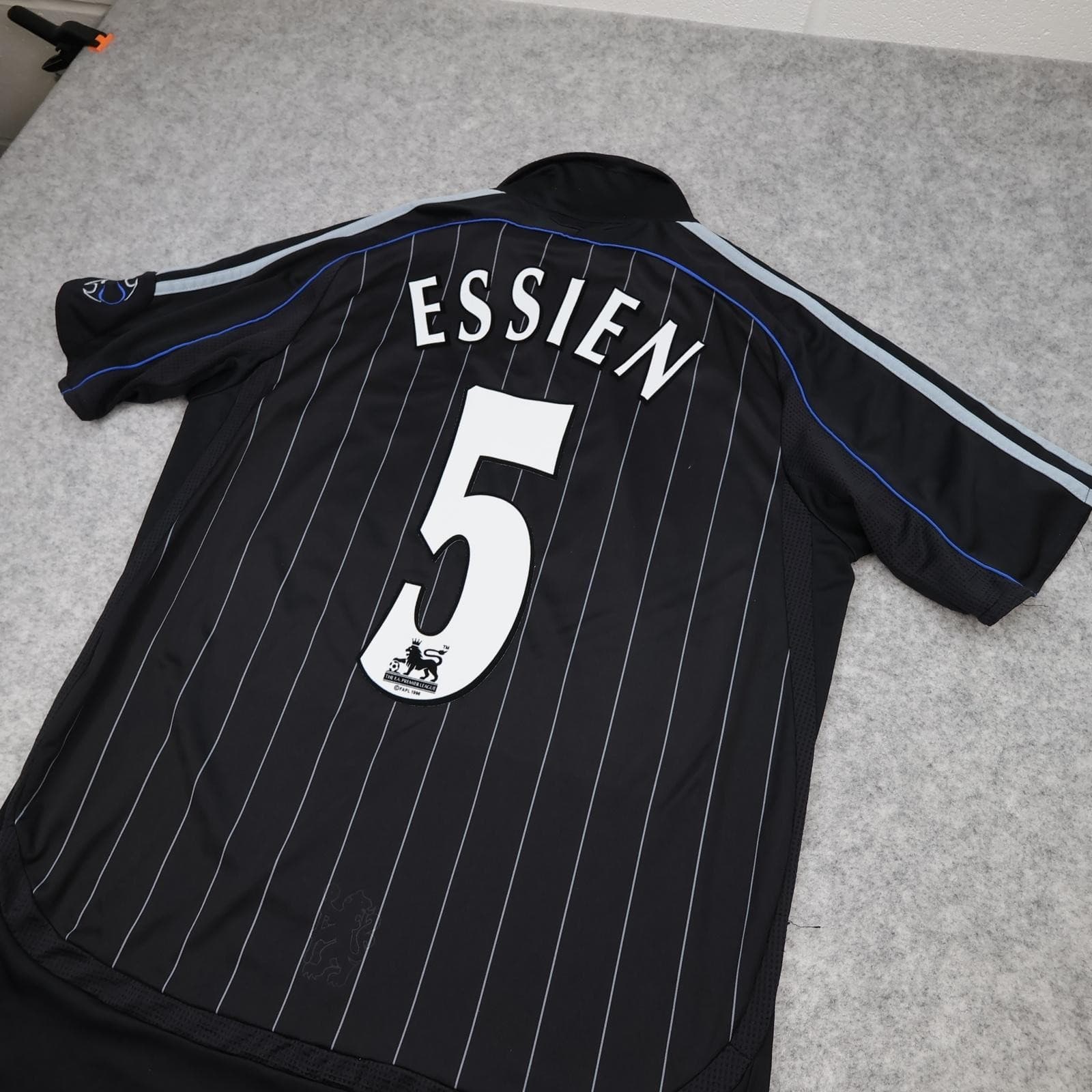 Chelsea Shirt Mens Small Black Third Kit 2006 2007 Adidas Essien 5 Soccer Jersey photo 9