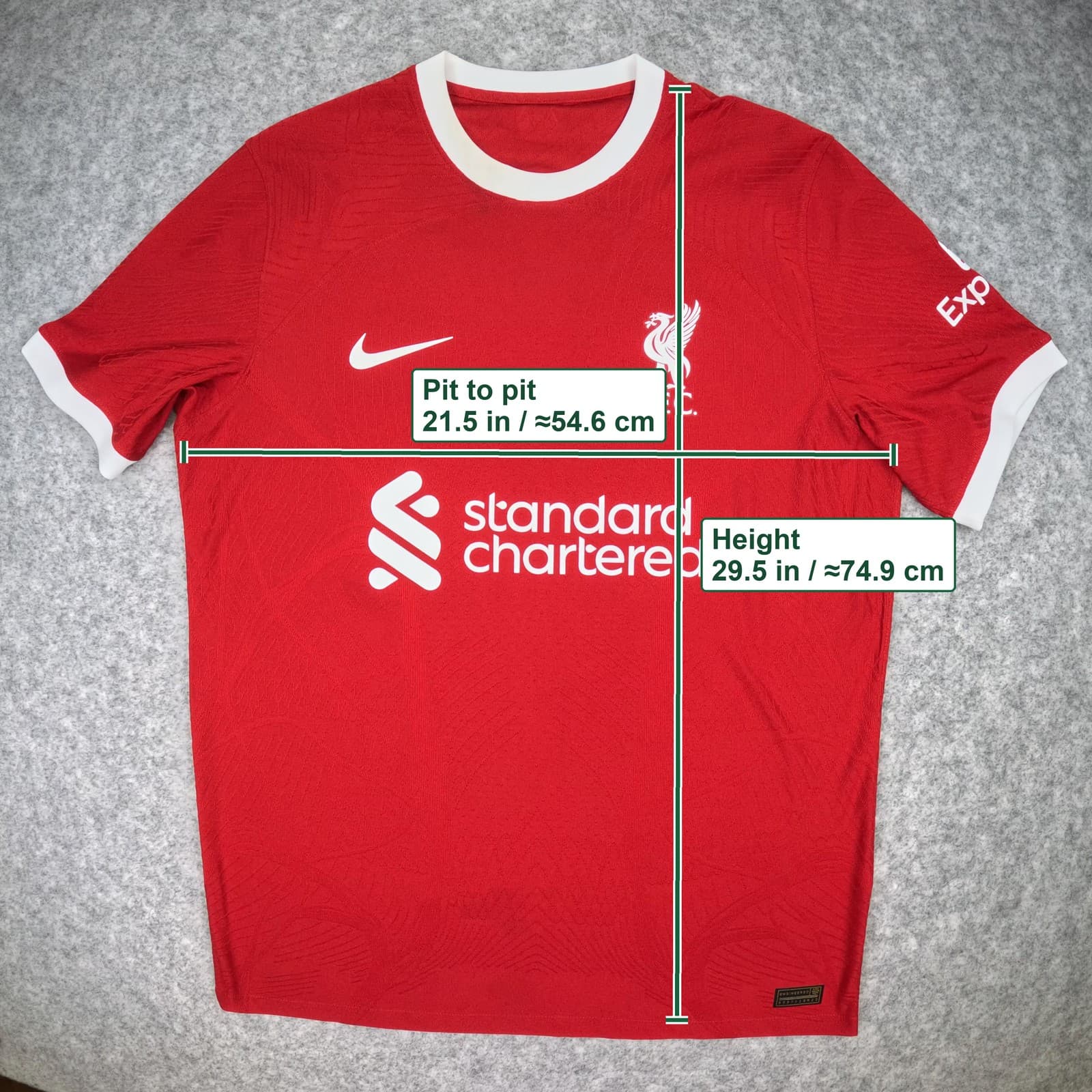 Liverpool Football Shirt Large Red Nike Diogo Jota 2023 2024 ADV Authentic photo 3