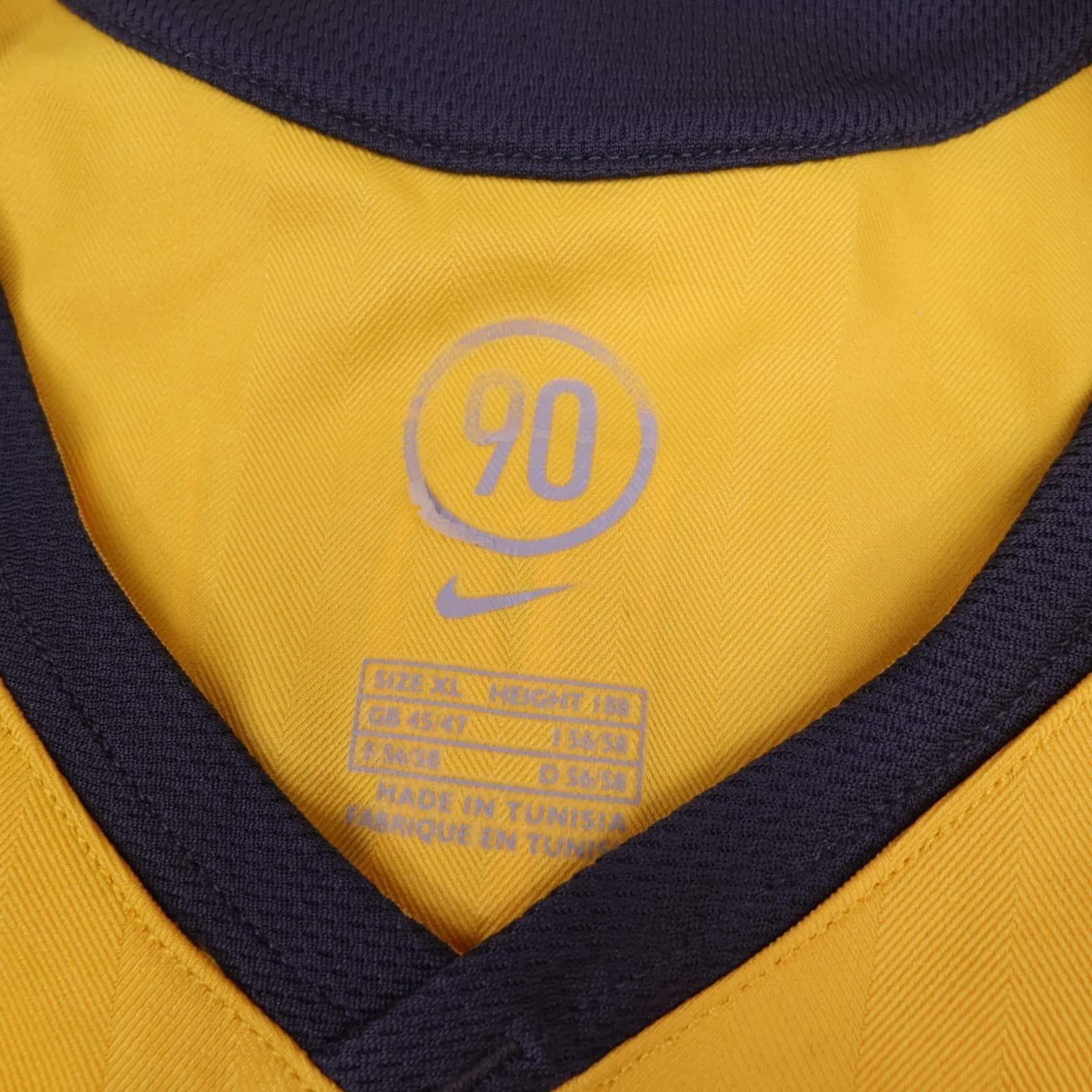 Vintage Arsenal Shirt Mens XL Yellow Away EPL Football Nike O2 Paris 06 photo 7