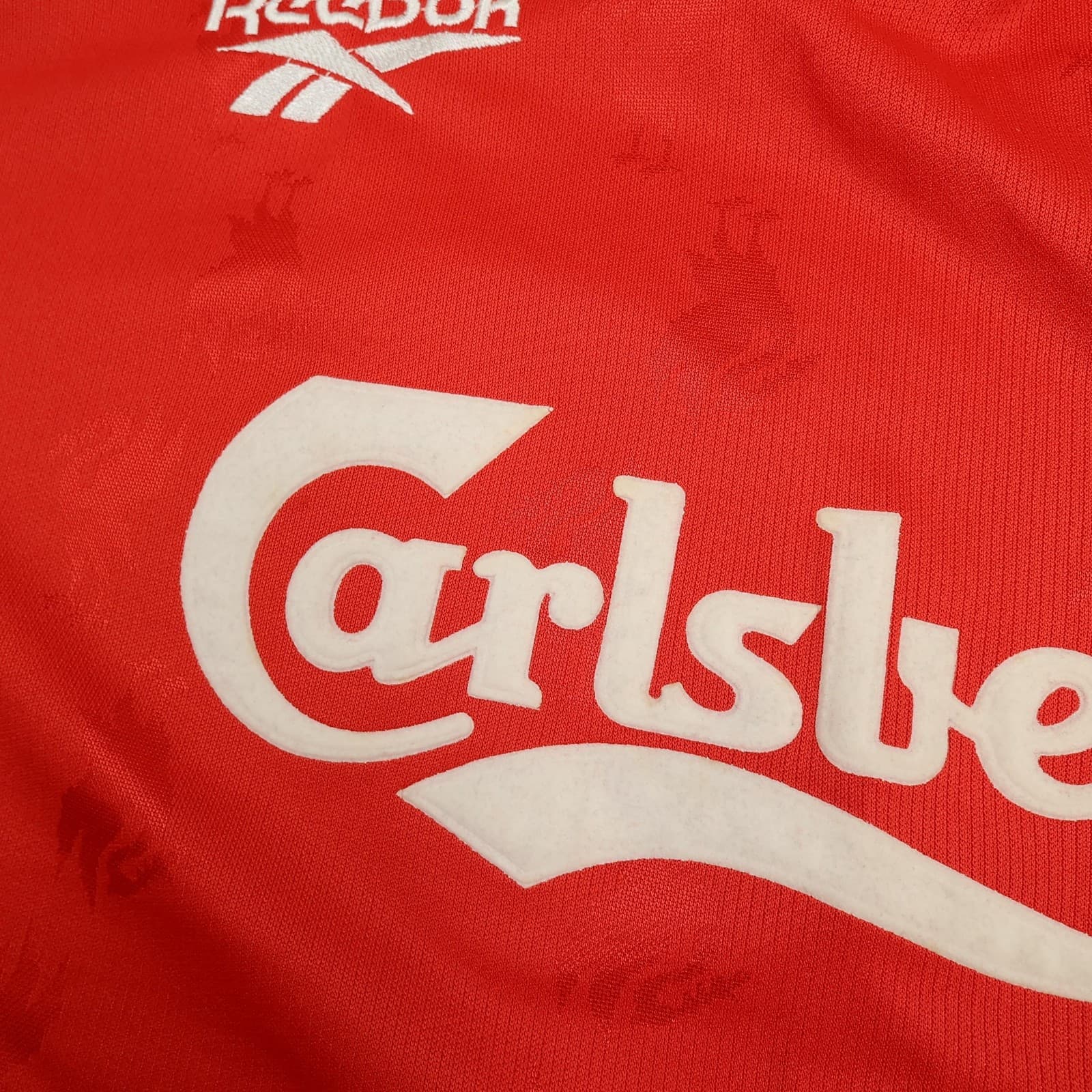 Vintage Liverpool Shirt Mens 2XL Home 1996 1998 Reebok Carlsberg Soccer Jersey photo 4