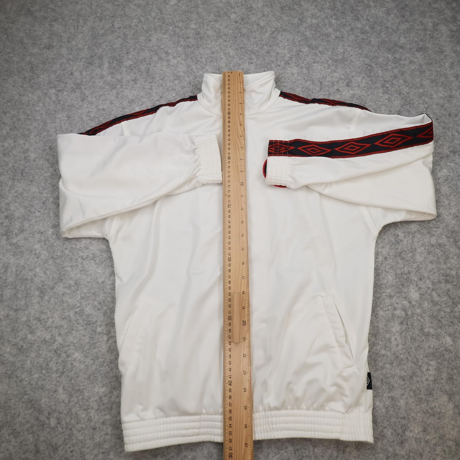 Vintage Manchester United Jacket Youth 11-13 Years White Umbro 90s 1996 1997 photo 9