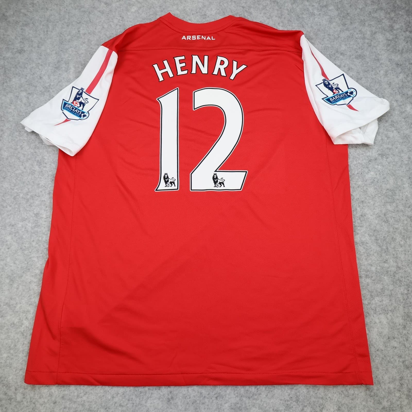 Arsenal Shirt Mens 2XL Red Home 2011 2012 Football Nike Henry 12 Soccer Jersey