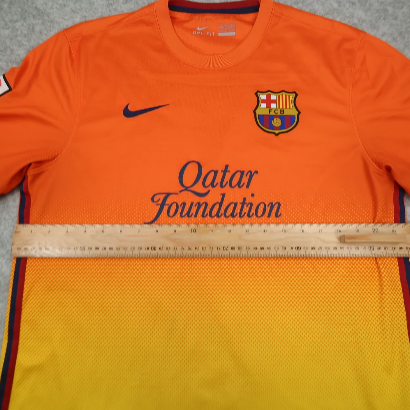 Barcelona Shirt Large Orange Away Kit 2012 2013 Nike Soccer Jersey photo 14