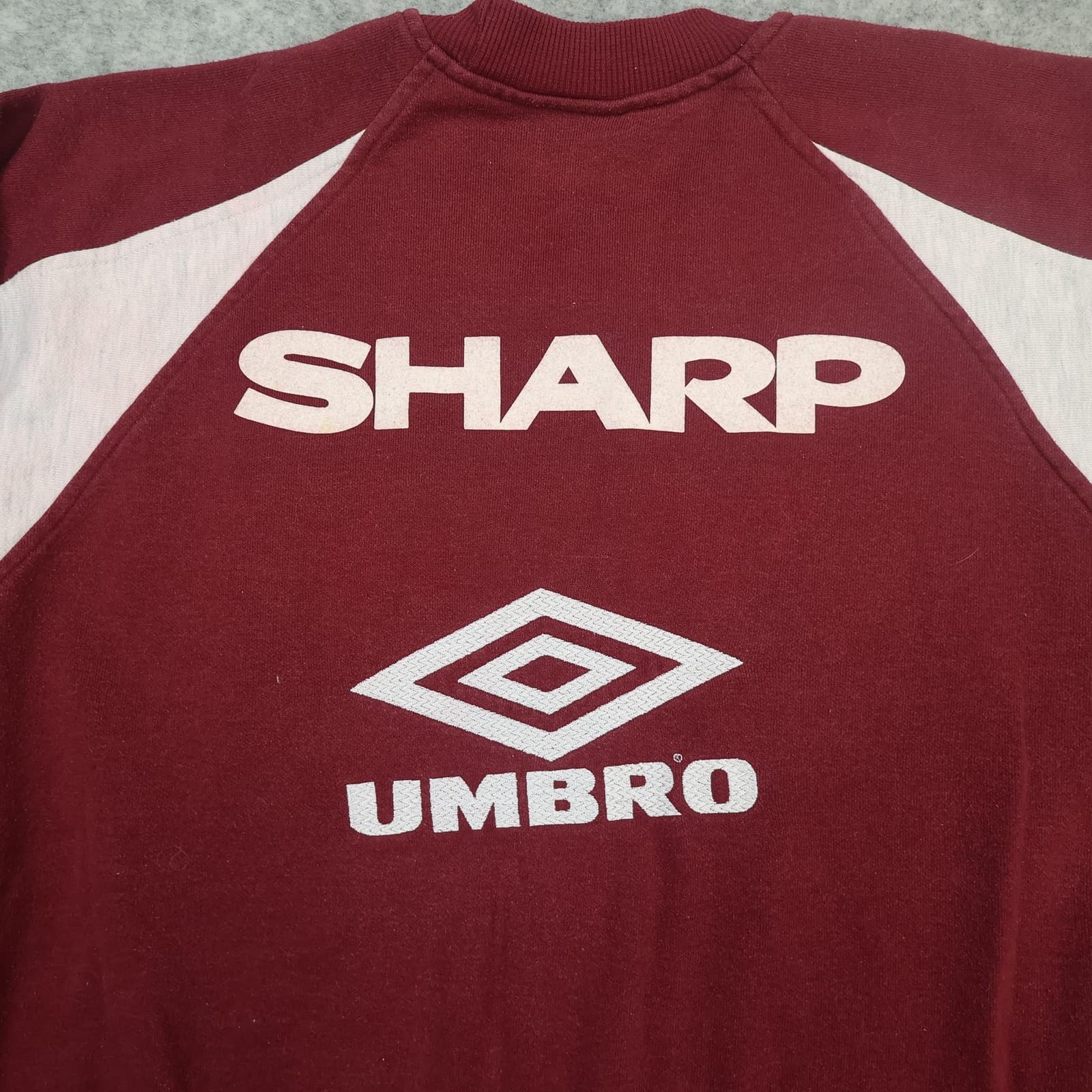Vintage Manchester United Training Sweatshirt Mens Large 1996 Umbro Sharp Soccer photo 12