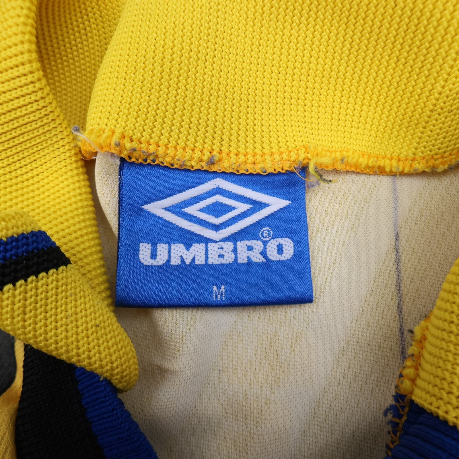 Vintage Everton Shirt Medium Yellow Away Kit 1996 1998 Away Soccer Jersey 3076 photo 8