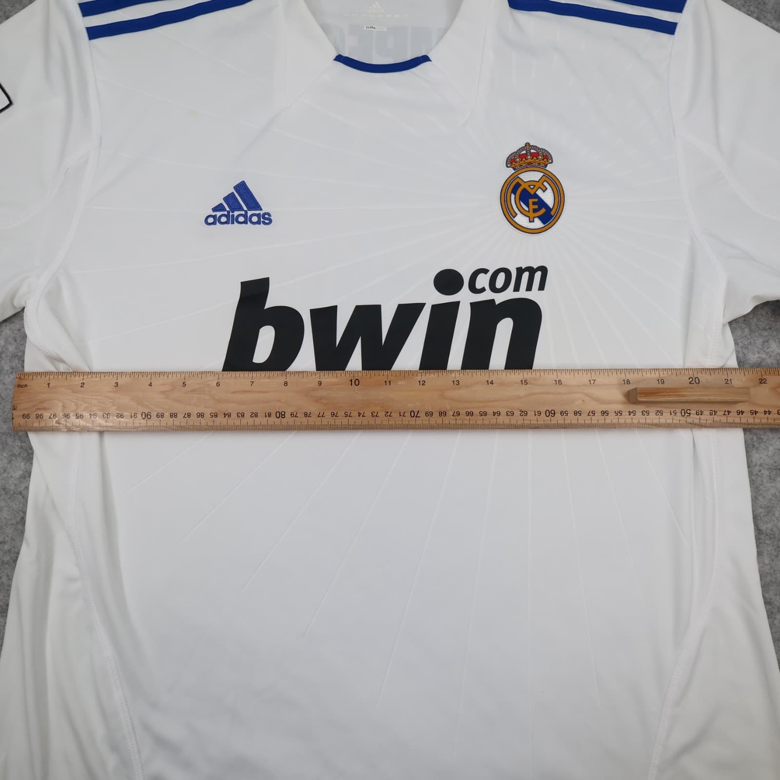 Real Madrid Shirt Extra Large White Home Kit 2010 2011 Adidas Football Jersey photo 15