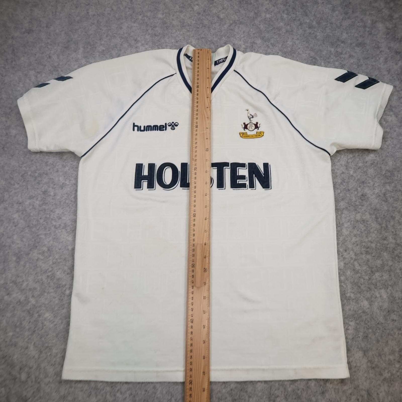 Vintage Tottenham Hotspur Shirt Mens XL White Home 1989 1991 Hummel Holsten photo 17