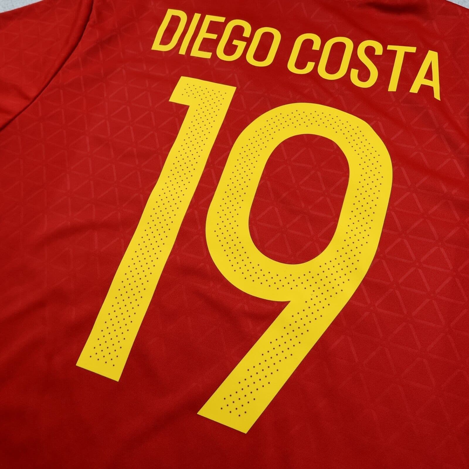Spain Football Shirt Large Red Home Adidas 2016 2017 España Jersey Diego Costa photo 8