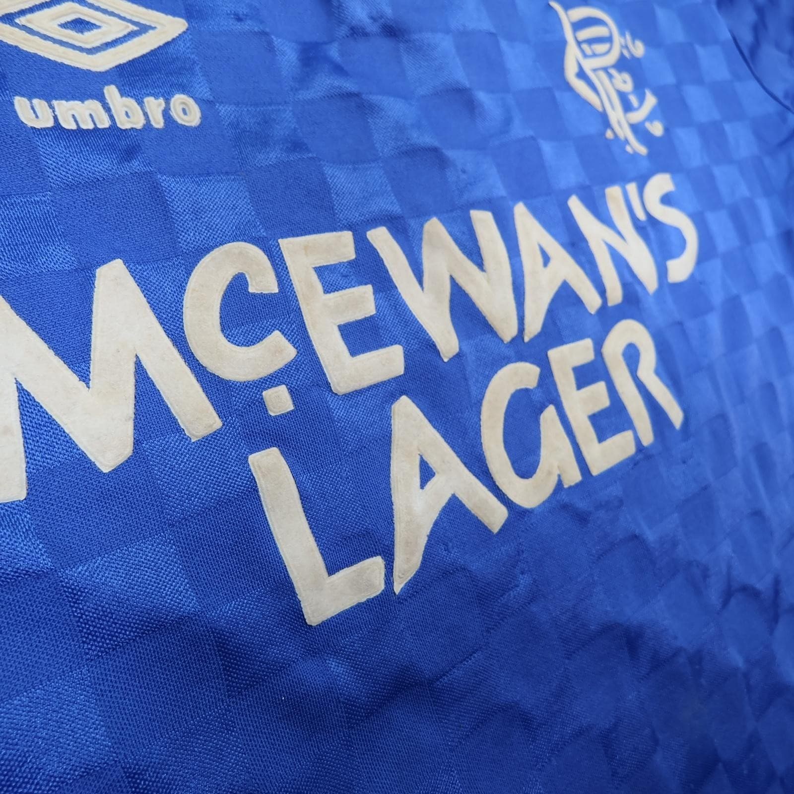 Vintage Rangers Shirt Mens Small Blue Home 1987 1990 Football Umbro McEwan's photo 6