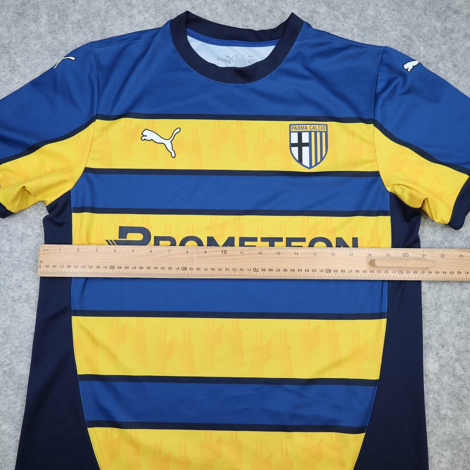 Parma Shirt Mens Large Yellow Blue Away 2024 2025 Puma Prometeon DryCELL Jersey photo 9