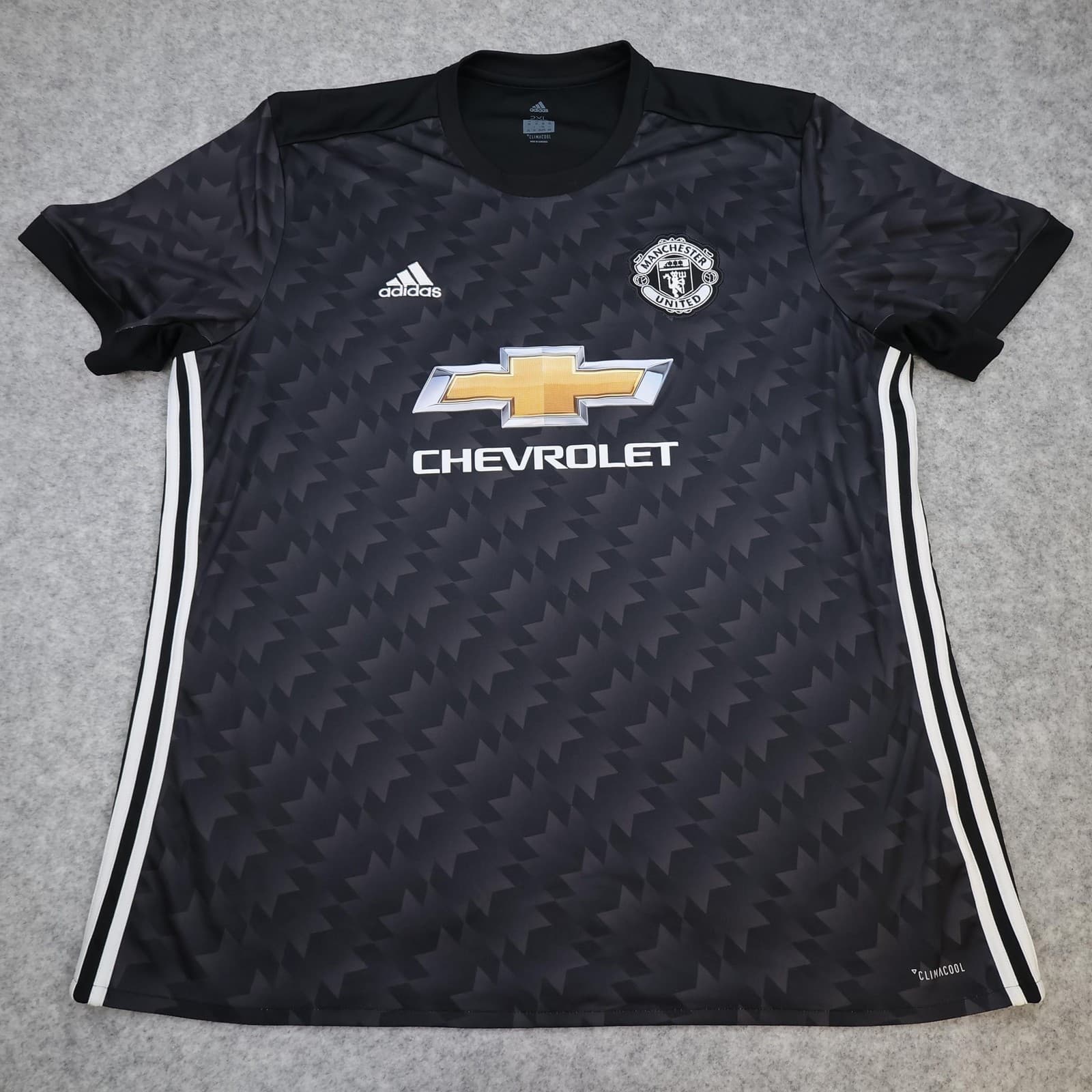 Manchester United Away Shirt Mens 2XL Black 2017 2018 Adidas Soccer Jersey