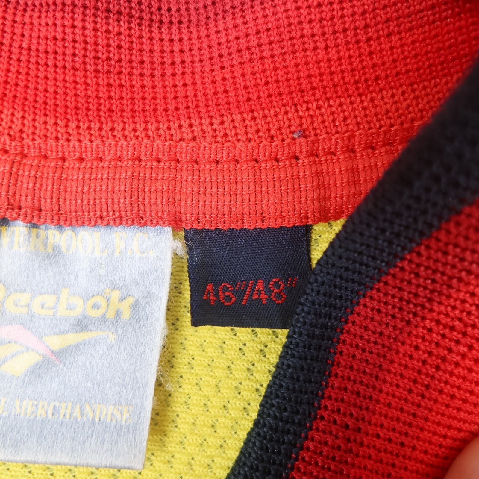 Vintage Liverpool Shirt 2XL Yellow Away Kit 1997 1999 Reebok Jersey 46/48 Fowler photo 11