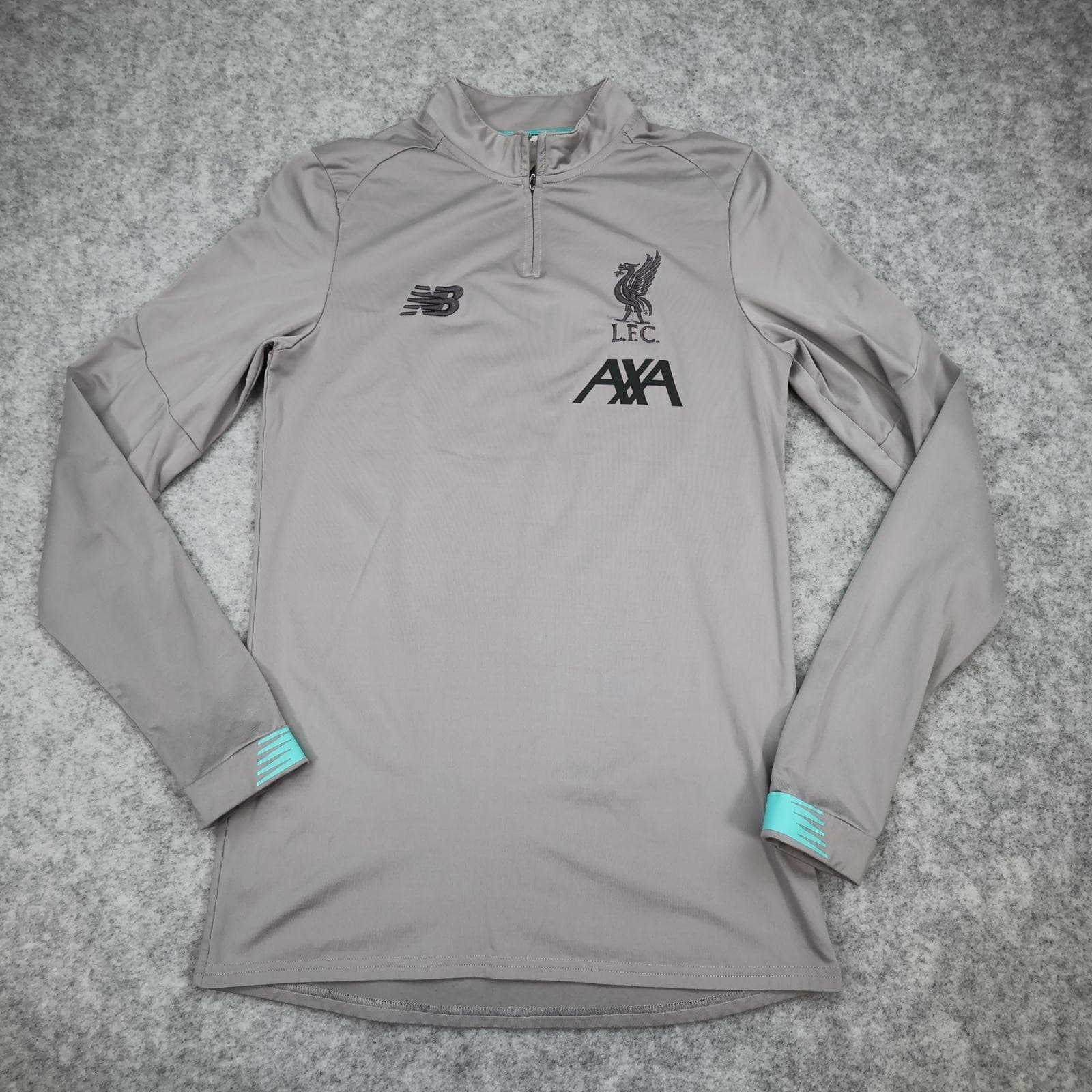 Liverpool Training Top Mens Small Grey EPL Football New Balance AXA 2019 2020