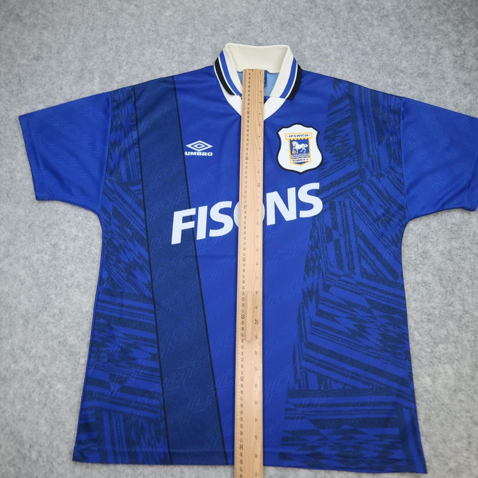 Vintage Ipswich Town Shirt Mens Large Blue Home 1994 1995 Umbro Fisons Jersey photo 11