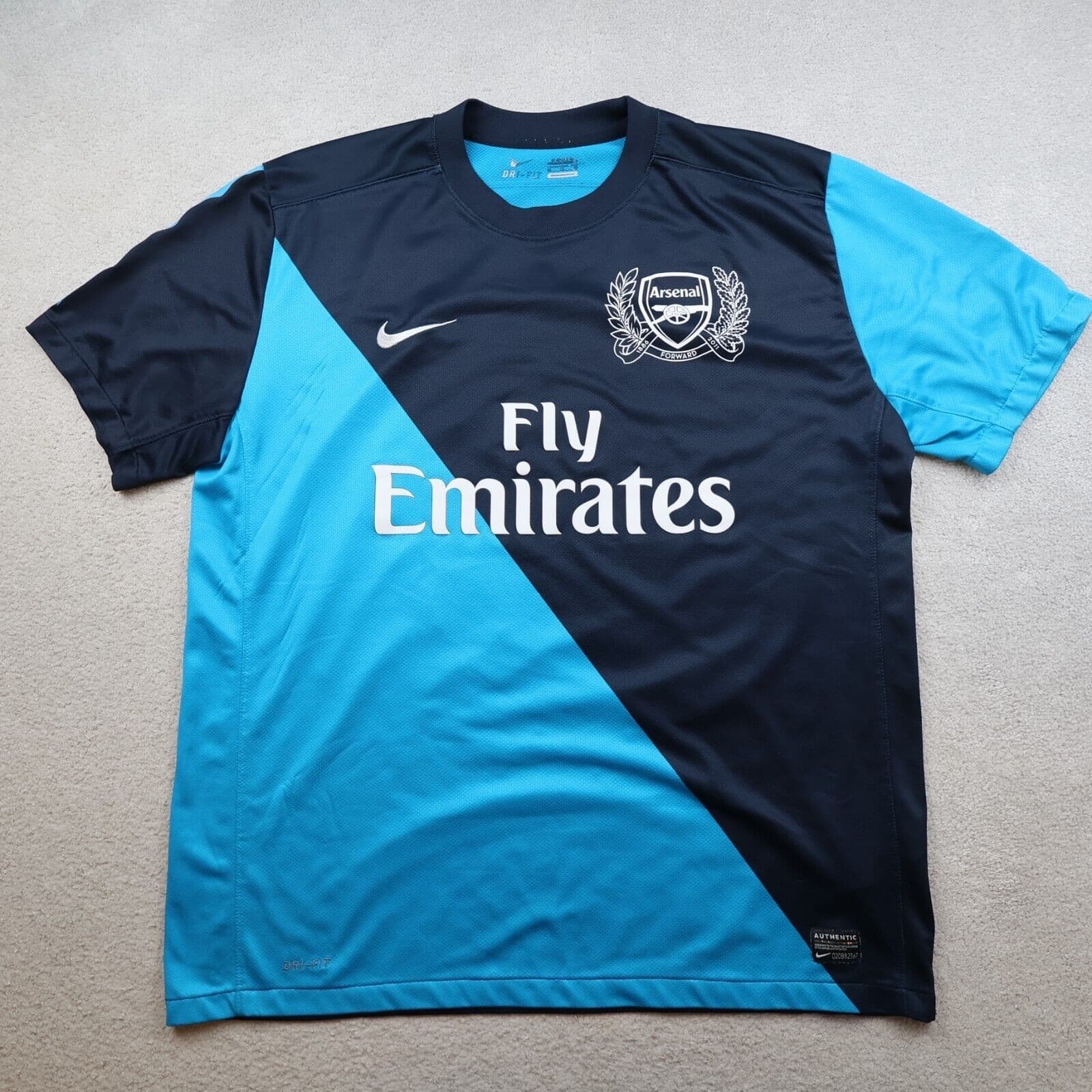 Arsenal Shirt Extra Large Blue Away Kit 2011 2012 Nike Football Jersey Henry 12 photo 2