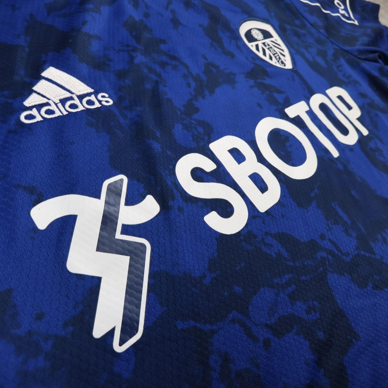Leeds United Shirt Mens Large Blue 2021 2022 Football Adidas Soccer Jersey photo 7