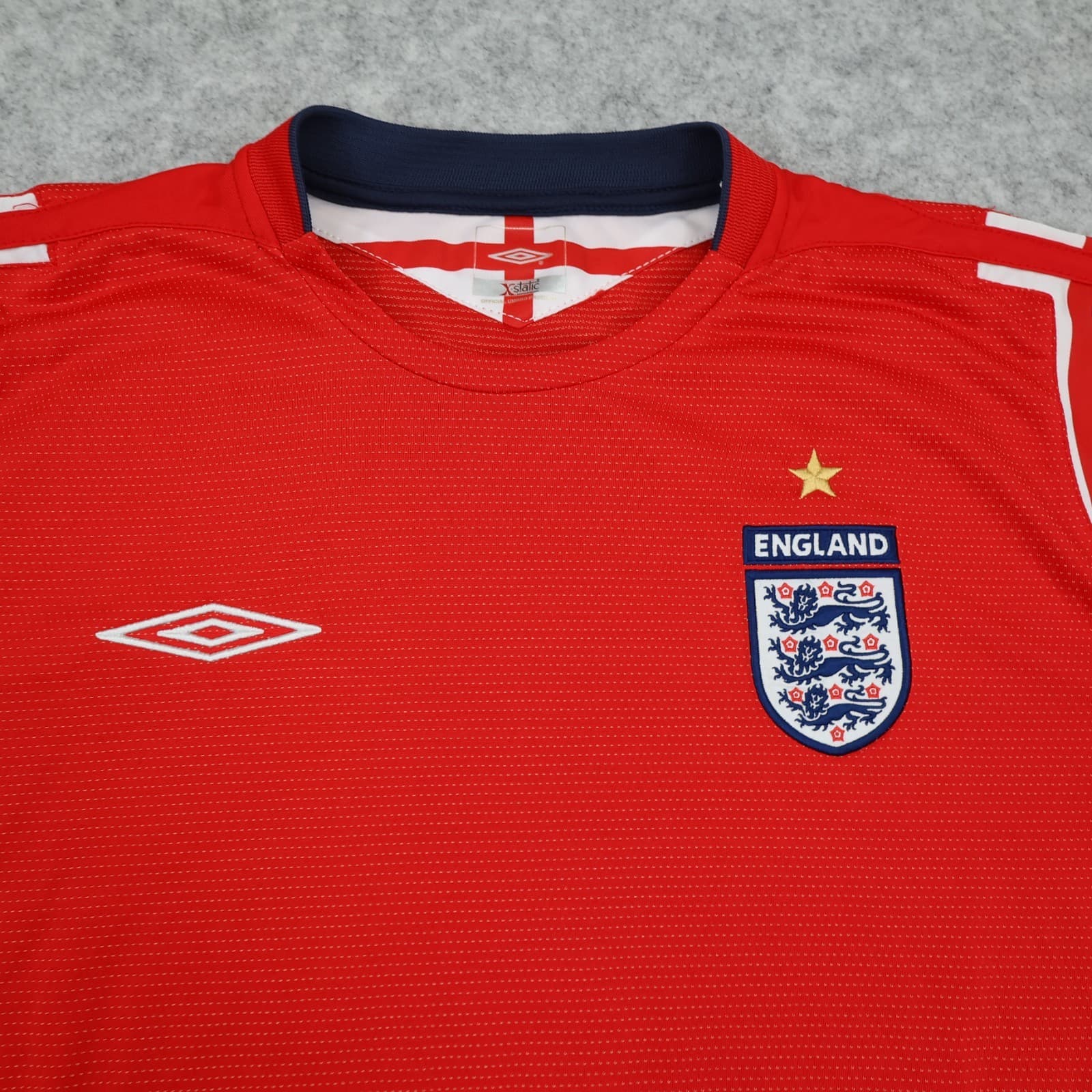 Vintage England Football Shirt Extra Large Red Away Kit 2004 2006 Jersey 798 photo 4