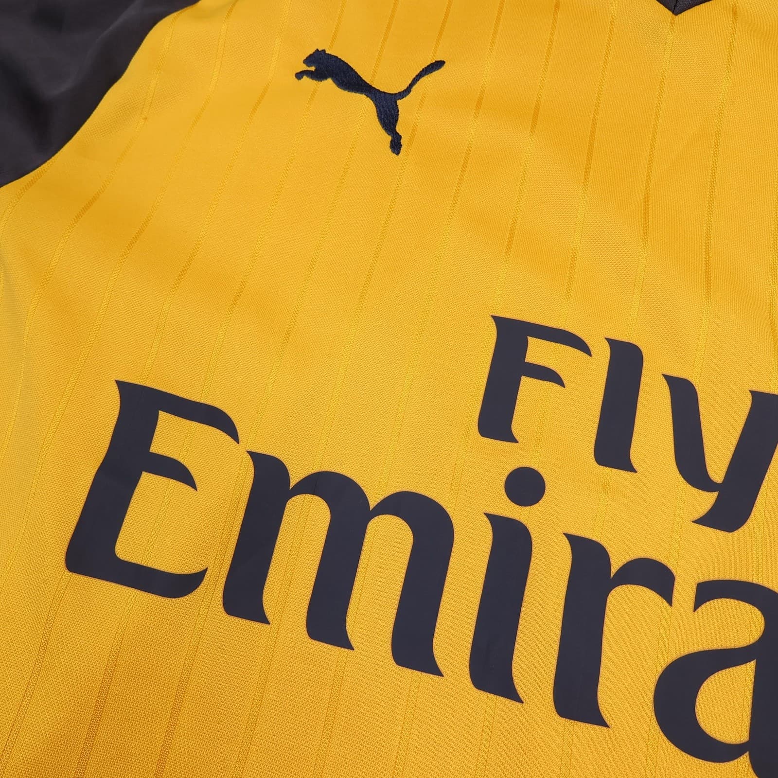 Arsenal Away Shirt Mens Small Yellow 2016 2017 Football Soccer Puma Jersey photo 4