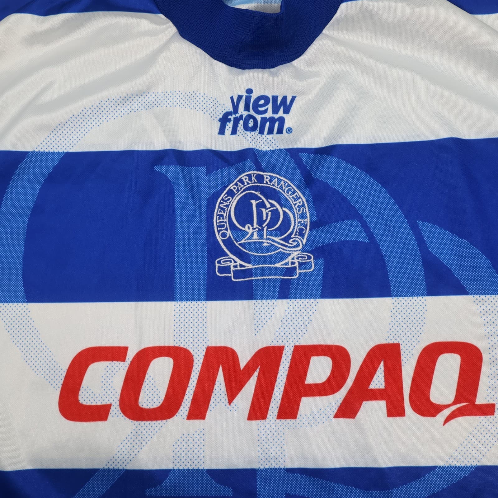 Vintage QPR Home Shirt Large Blue 1995 1996 Compaq Soccer Jersey 38/40 photo 3