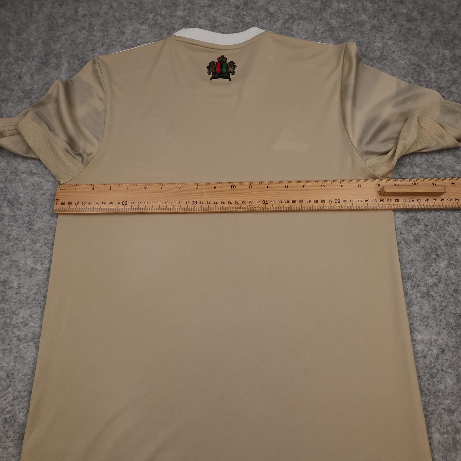 Ajax Shirt Mens Small Beige Daily Paper 2022 2023 Football Adidas Ziggo Jersey photo 10