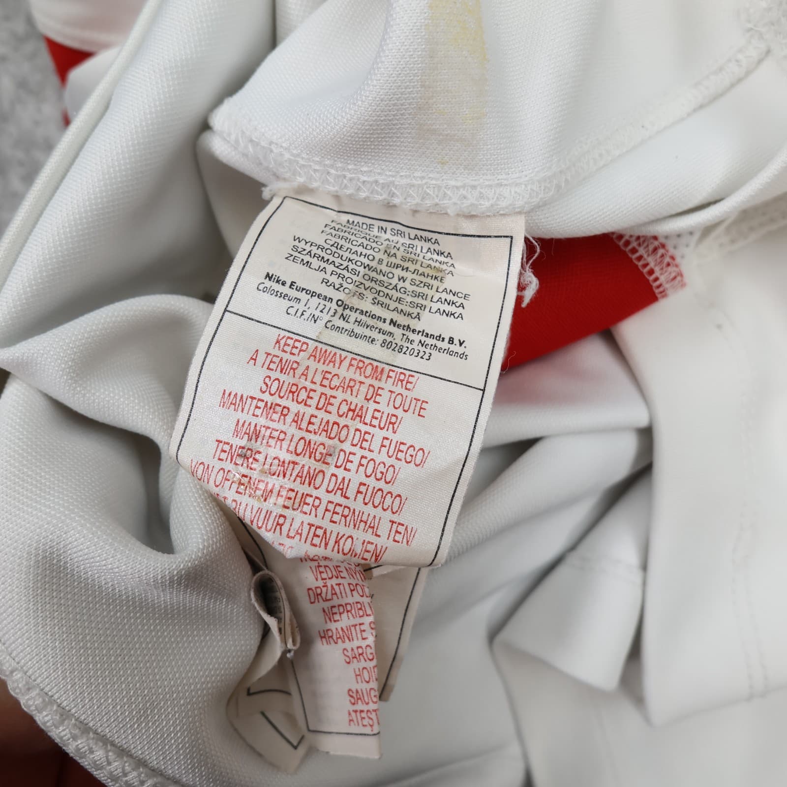 England Rugby Shirt Large White Home Kit 2005 2007 Nike Jersey O2 L photo 12